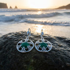 Malachite Trinity Knot Earrings