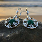 Malachite Trinity Knot Earrings