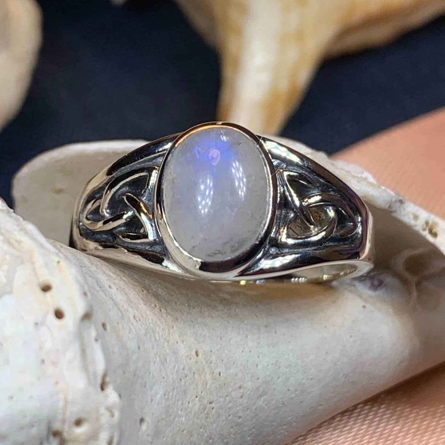 Daviana Moonstone Signet Ring - 5