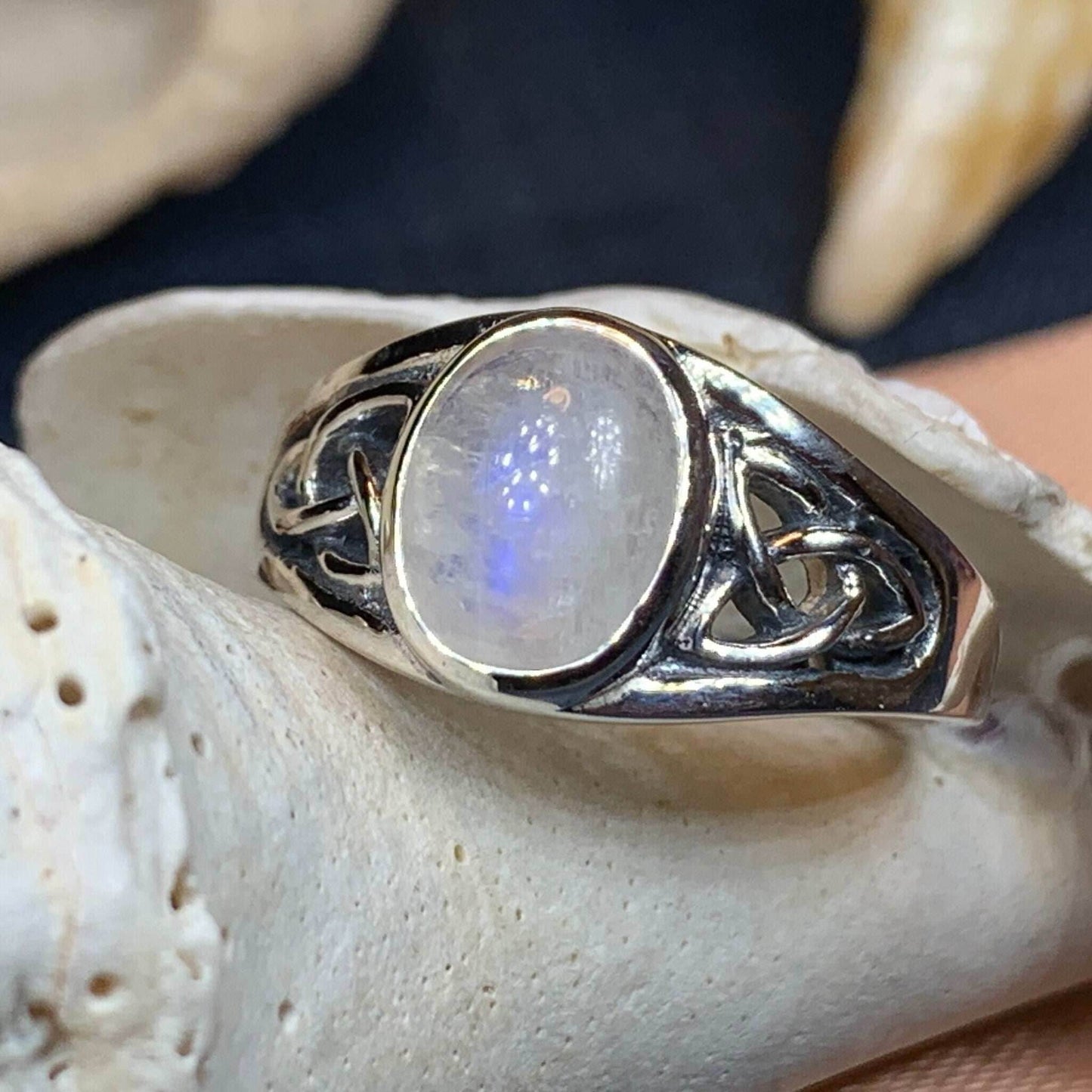 Daviana Moonstone Signet Ring - 5
