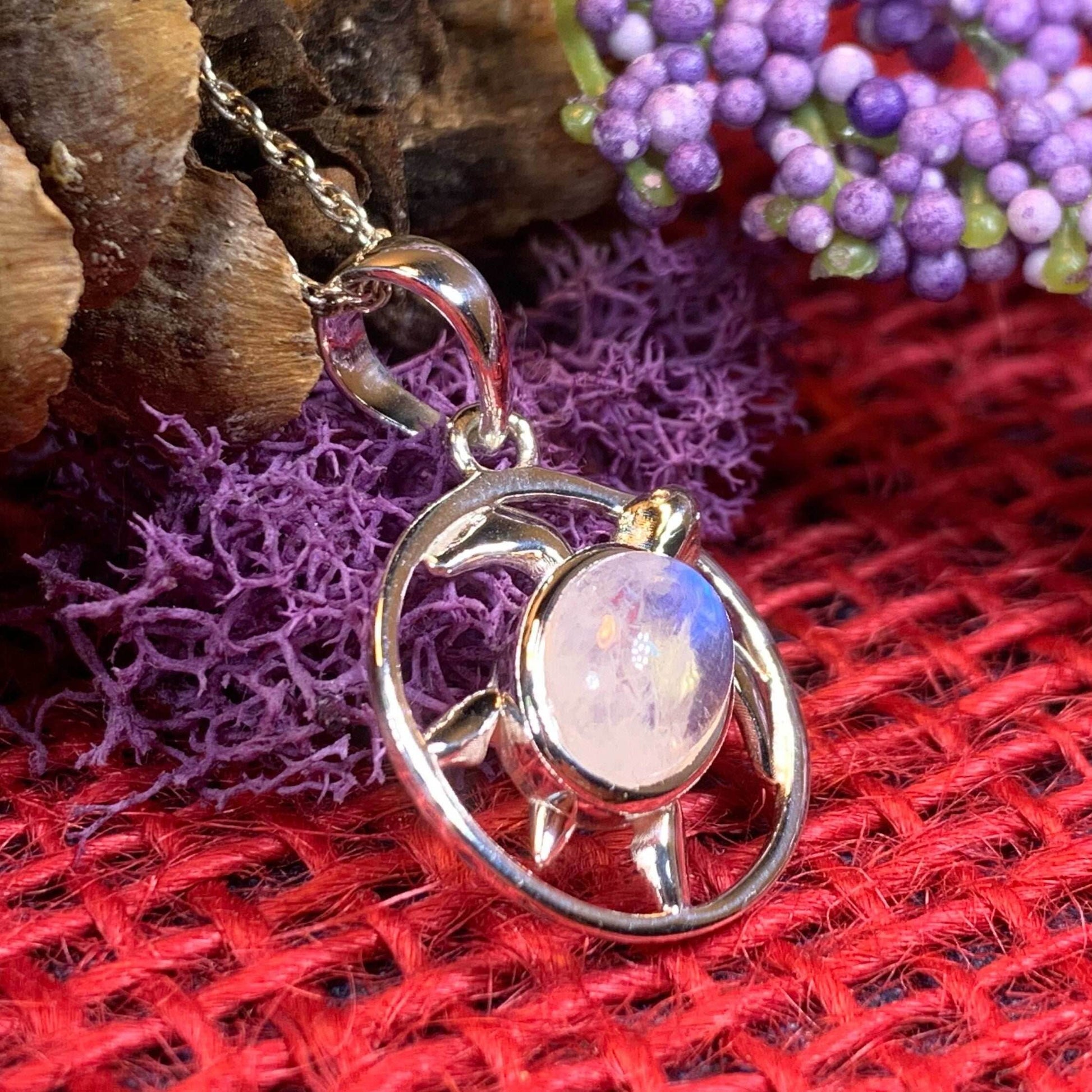 Moonstone Turtle Necklace - 