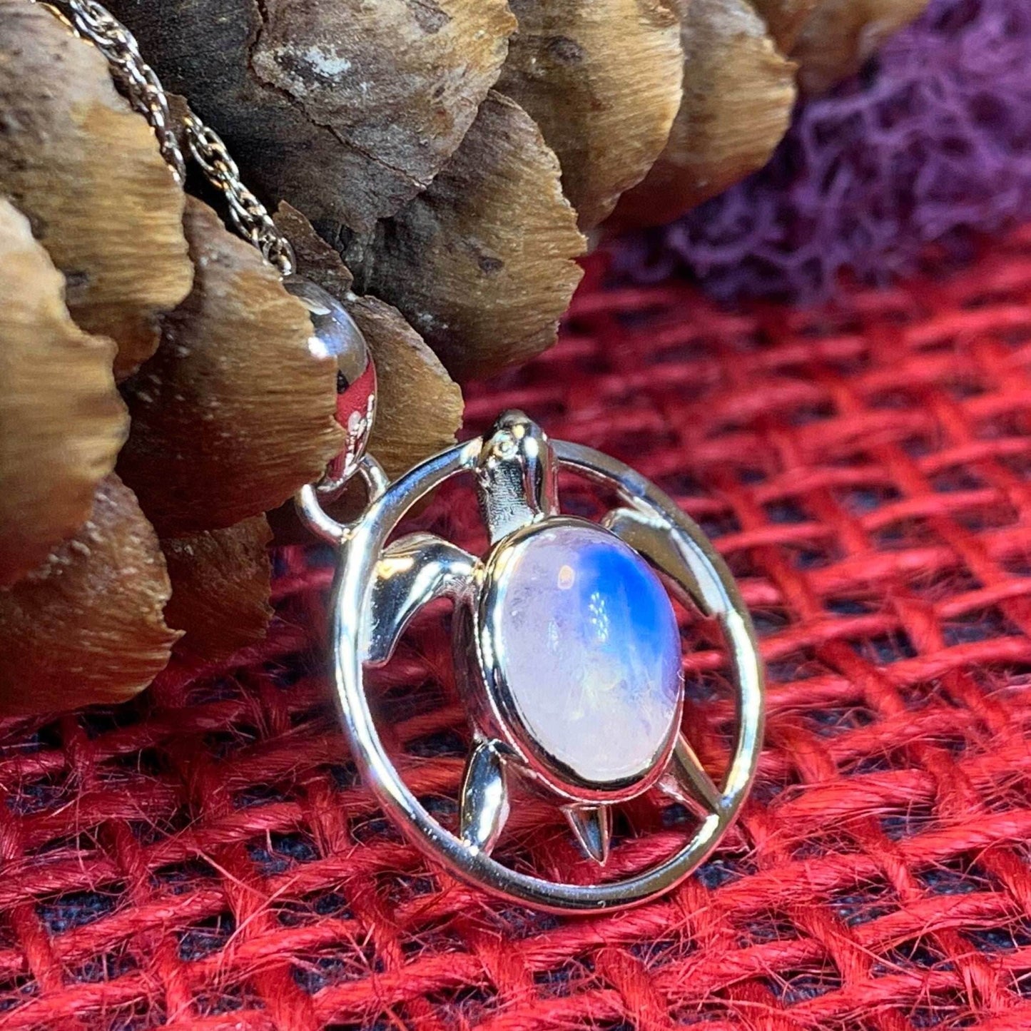 Moonstone Turtle Necklace - 