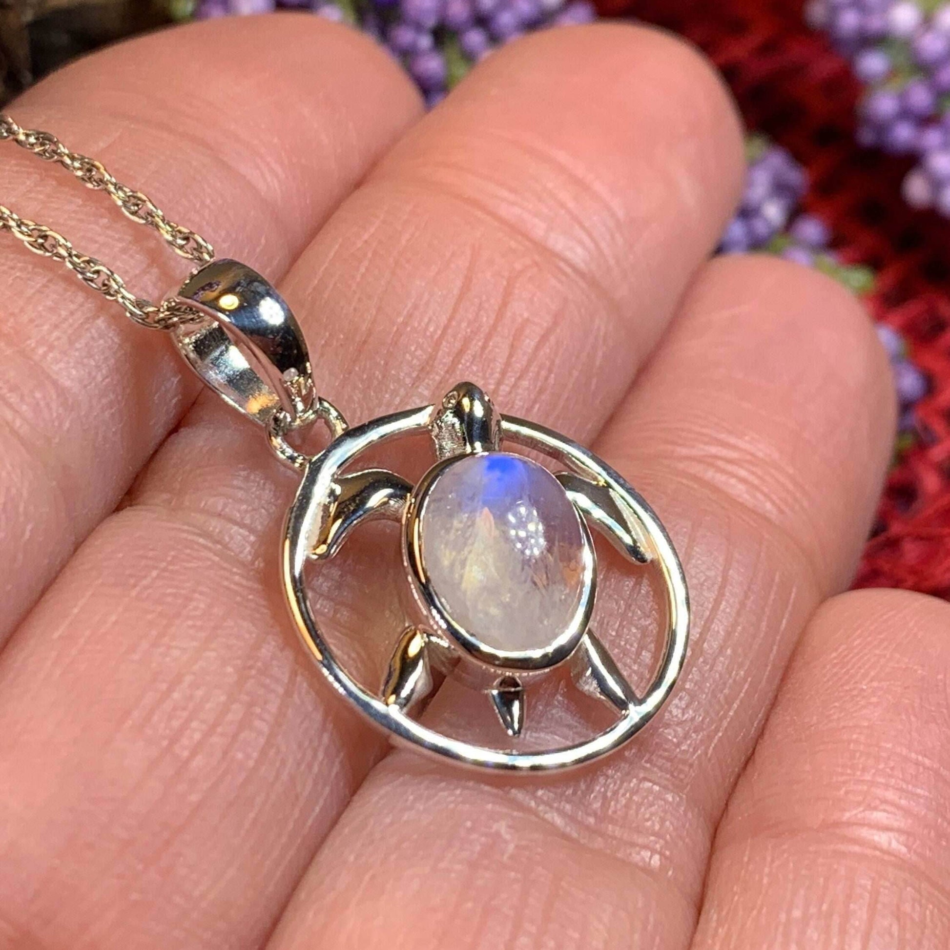 Moonstone Turtle Necklace - 