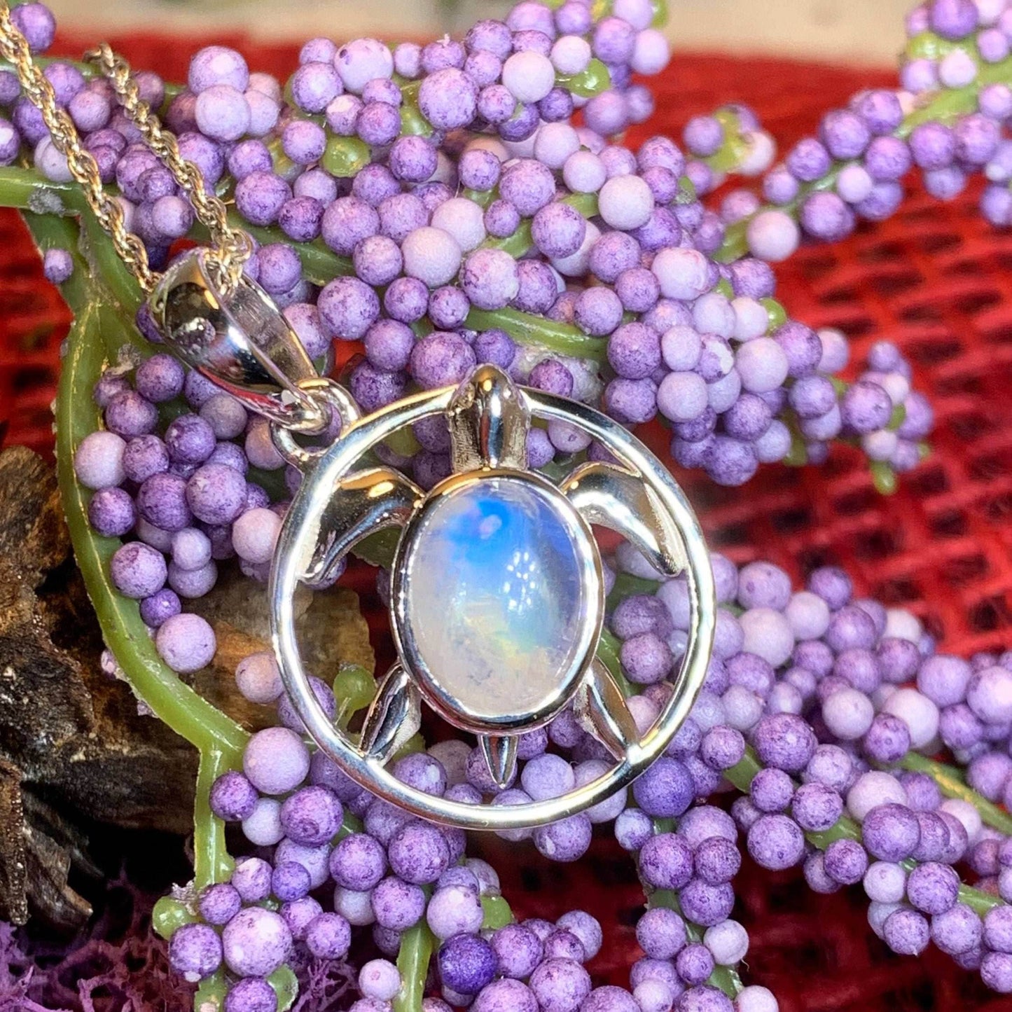 Moonstone Turtle Necklace - 