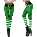 St Patricks Day Clover Print Leggings | Yoga Pants | Leprechaun Stretchy - Small