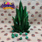 Fates End Crystal Dice Tower - Green Bronze / Without Tray
