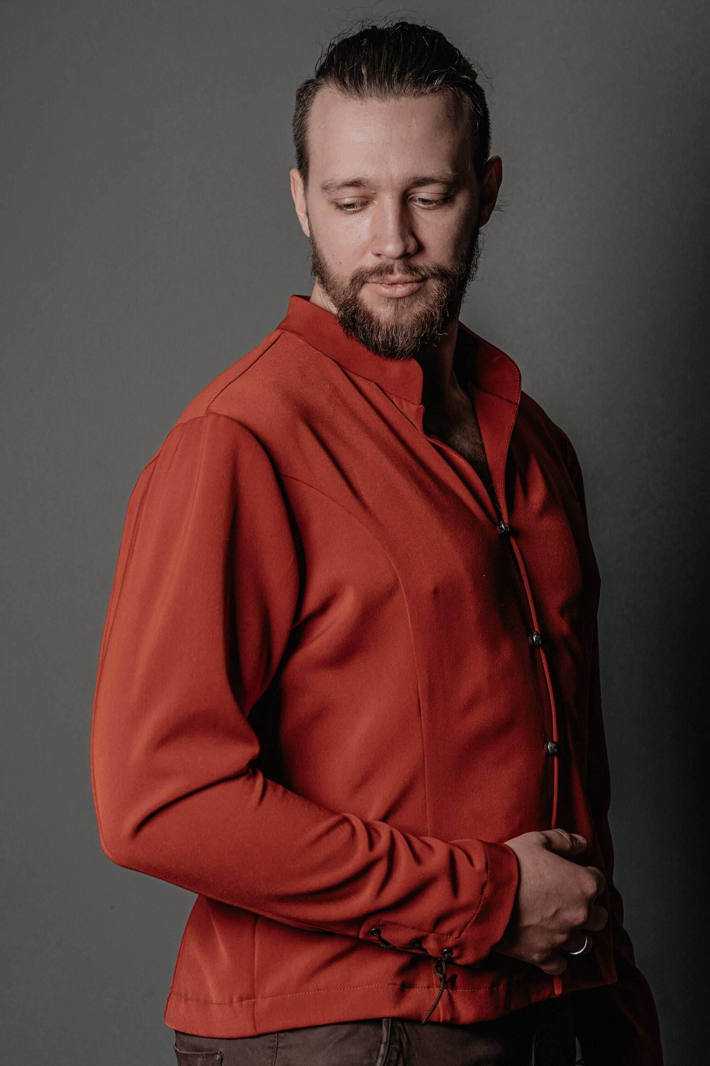 Medieval viking red jacket - S