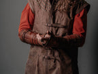 Medieval leather bracers for Larp - for one hand
