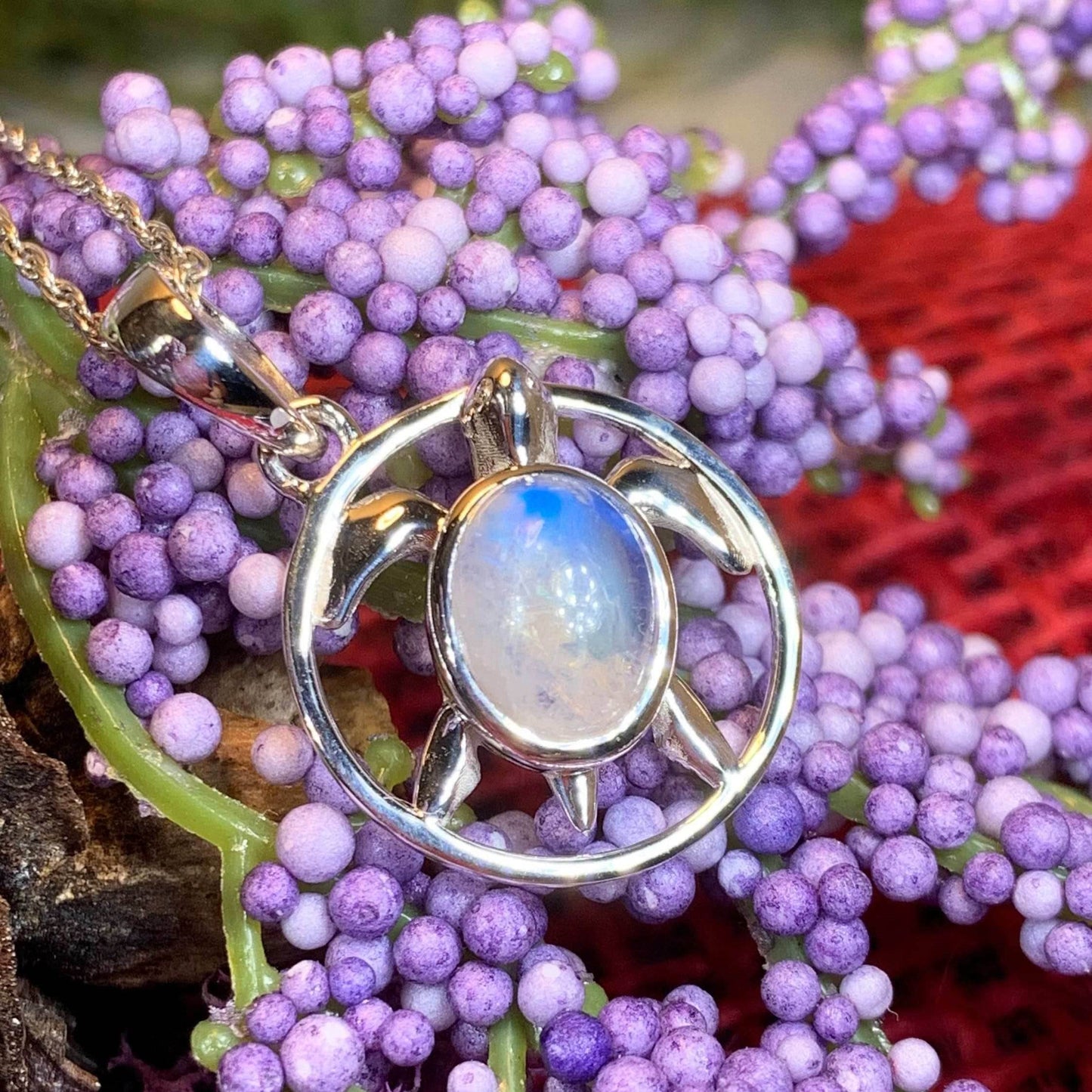 Moonstone Turtle Necklace - 