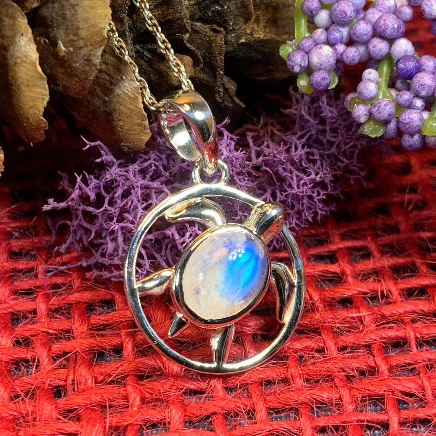 Moonstone Turtle Necklace - 