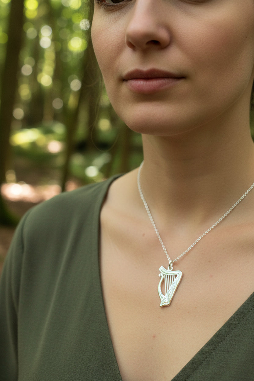 Alianna Irish Harp Necklace