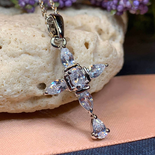 Clarice Celtic Cross Necklace - 18
