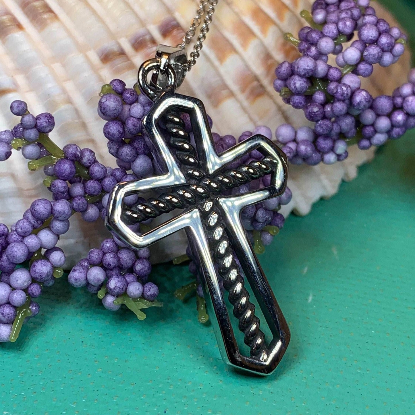 Bold Celtic Cross Necklace - 