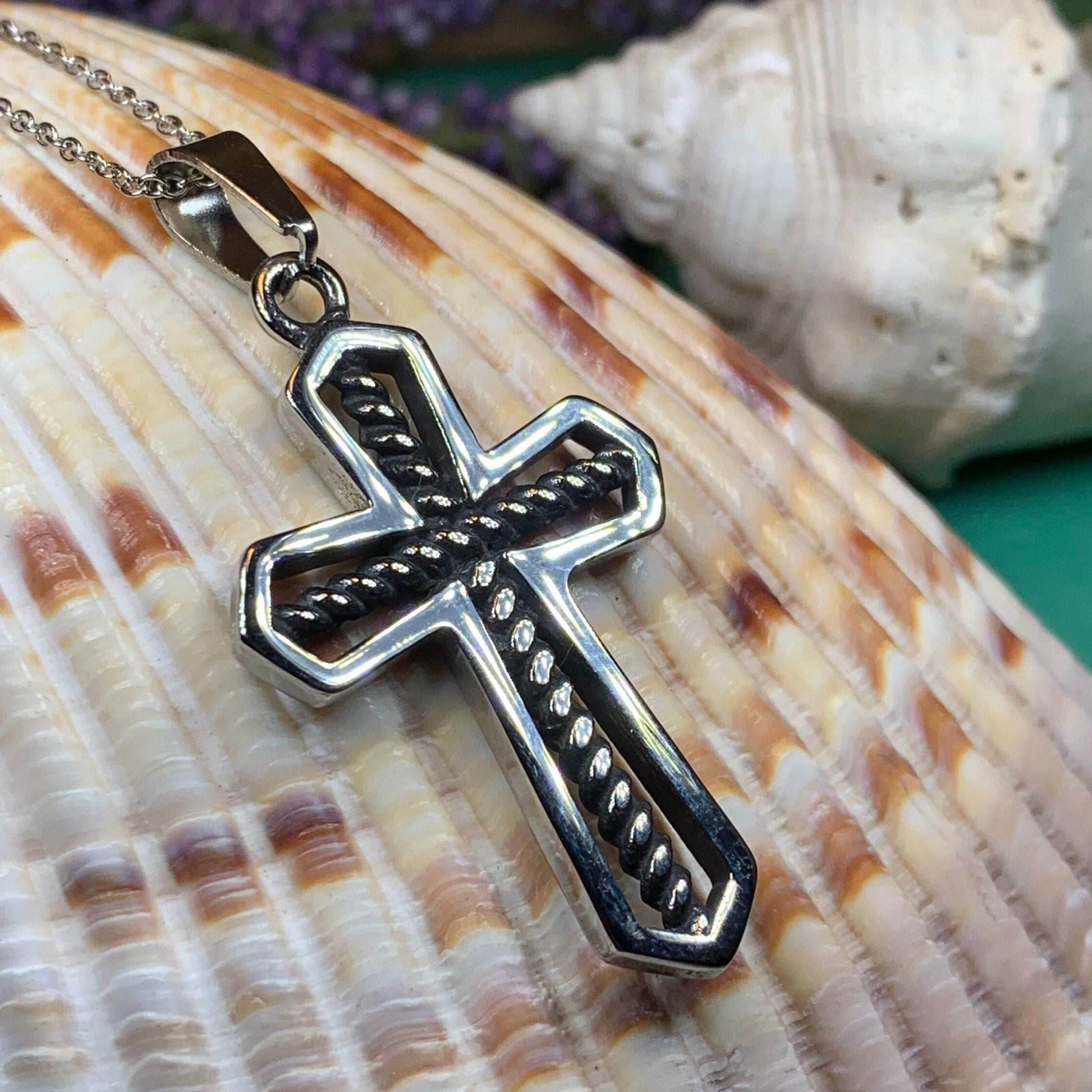 Bold Celtic Cross Necklace - 