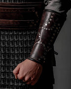 Uhtred leather bracers (Last Kingdom) - brown (as pictured) / For two hands