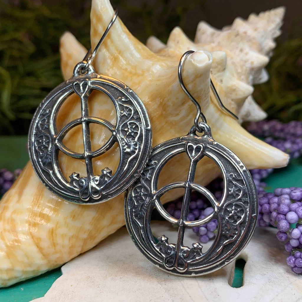 Pewter Chalice Well Earrings - 