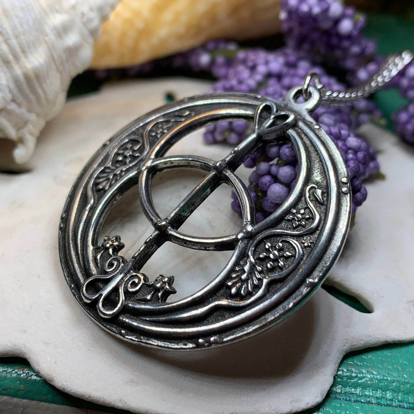 Pewter Chalice Well Necklace - 