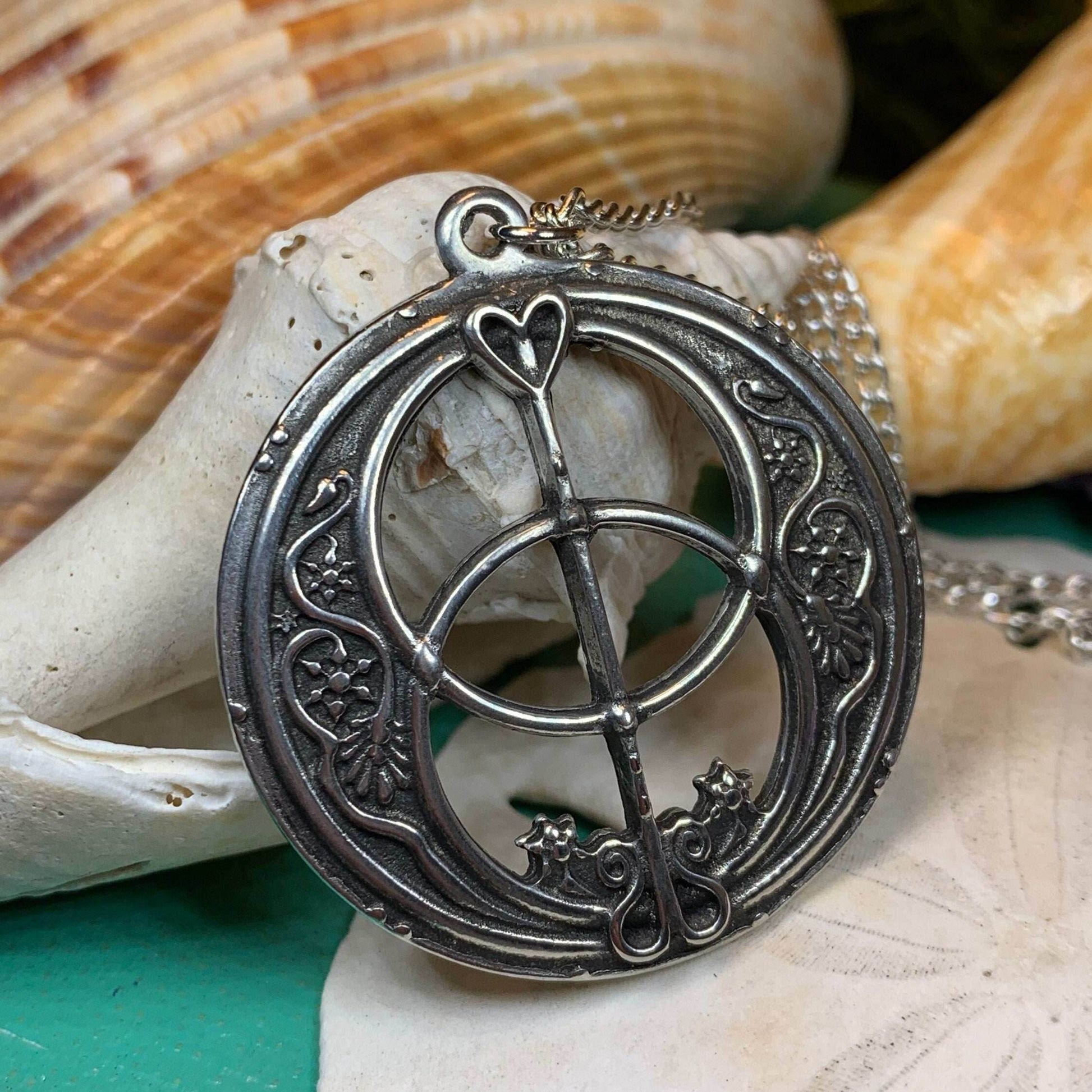 Pewter Chalice Well Necklace - 