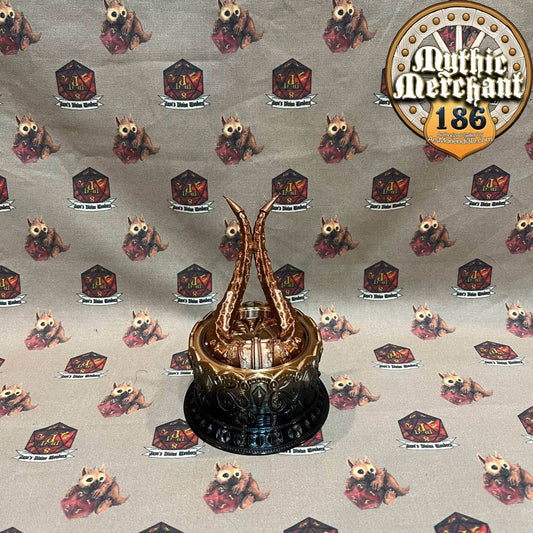 Demon-Blooded Dice Case from Ars Moriendi 3D - Dungeons and Dragons, Pathfinder, TTRPG, Dice Cup/Roller - Black