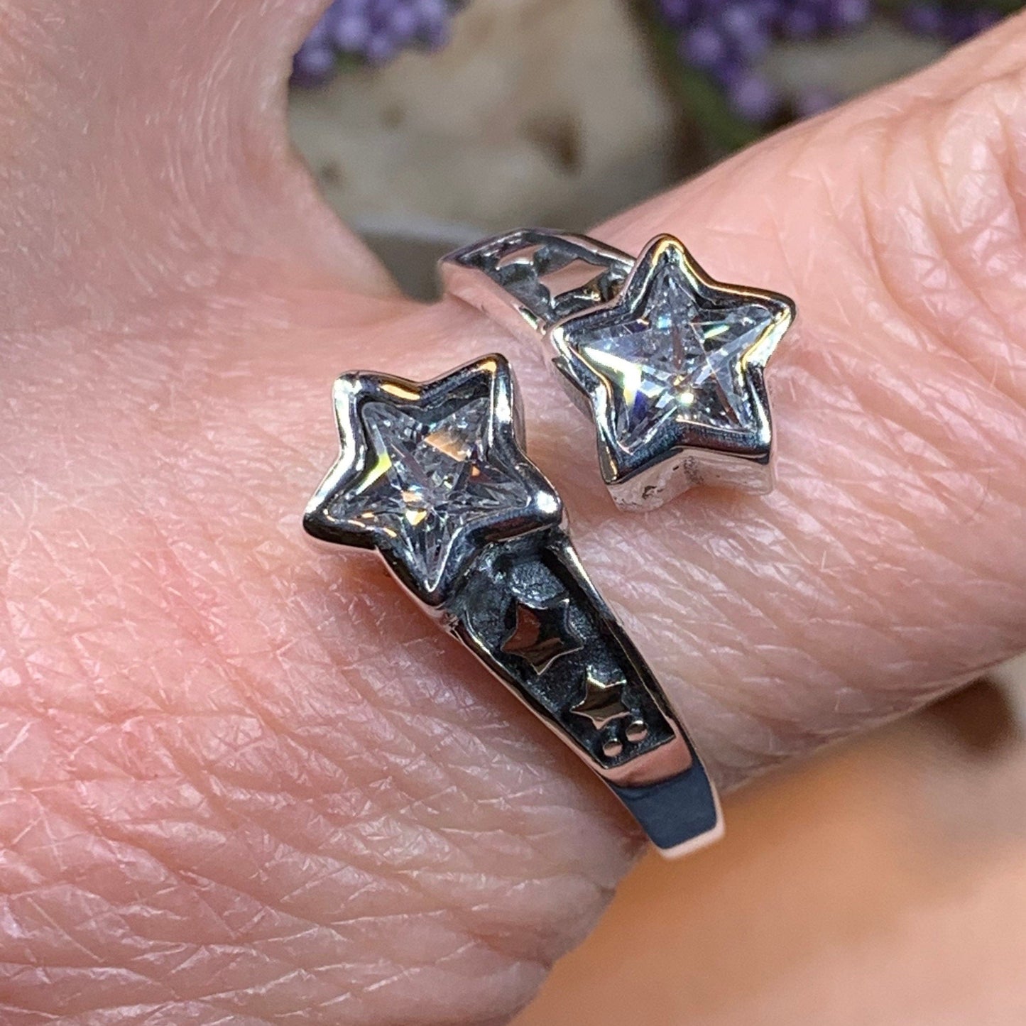 Double Shooting Stars Ring
