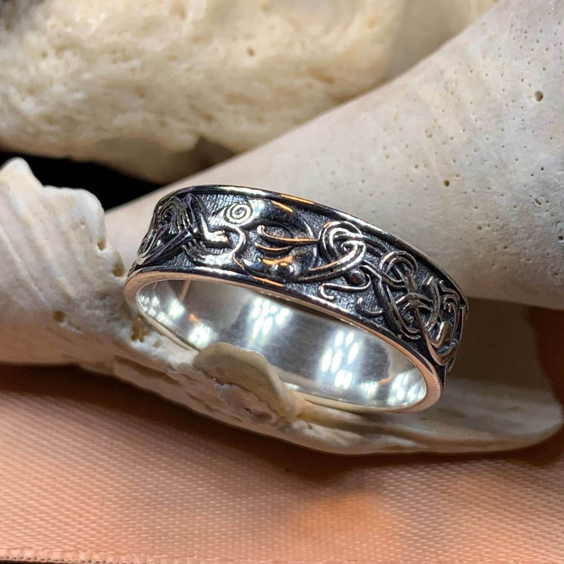 Celtic Raven Ring - 4