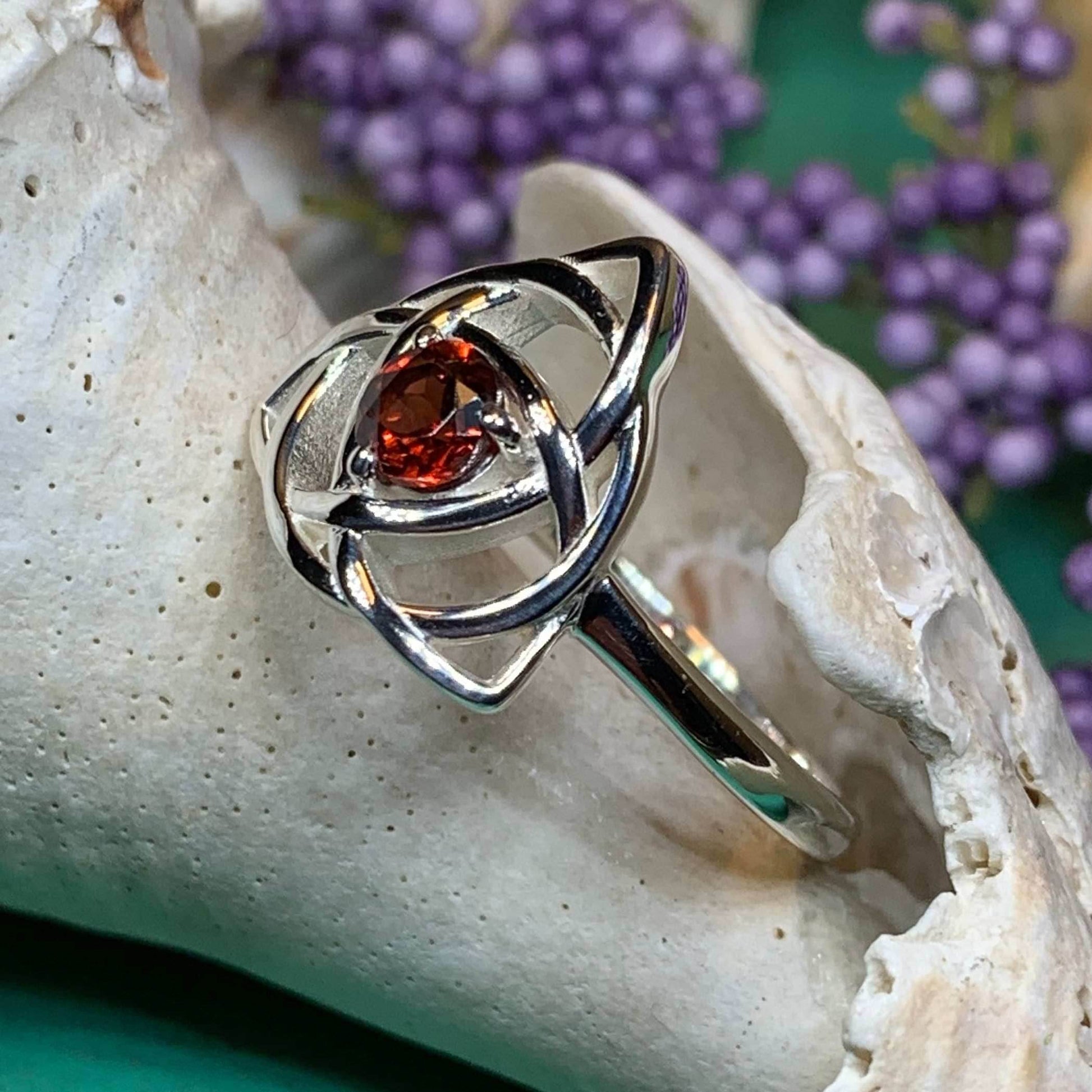 Lorinda Celtic Knot Ring - 5 / Citrine