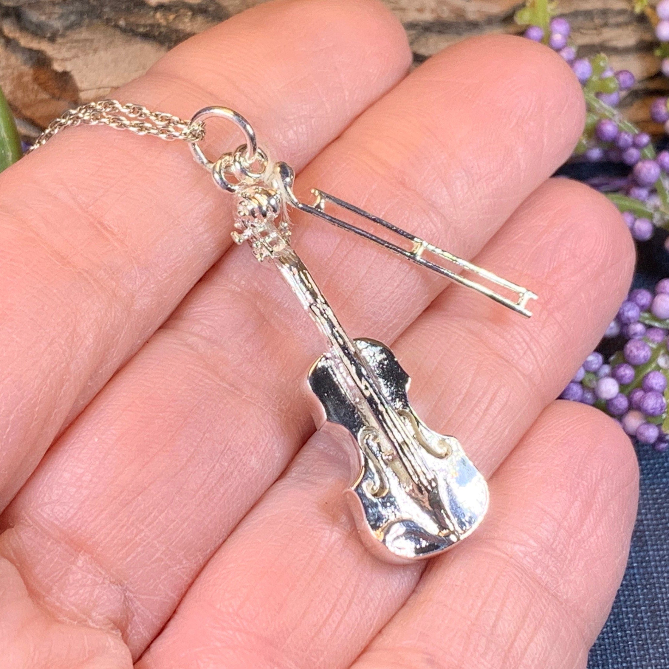 Irish Fiddle Celtic Necklace