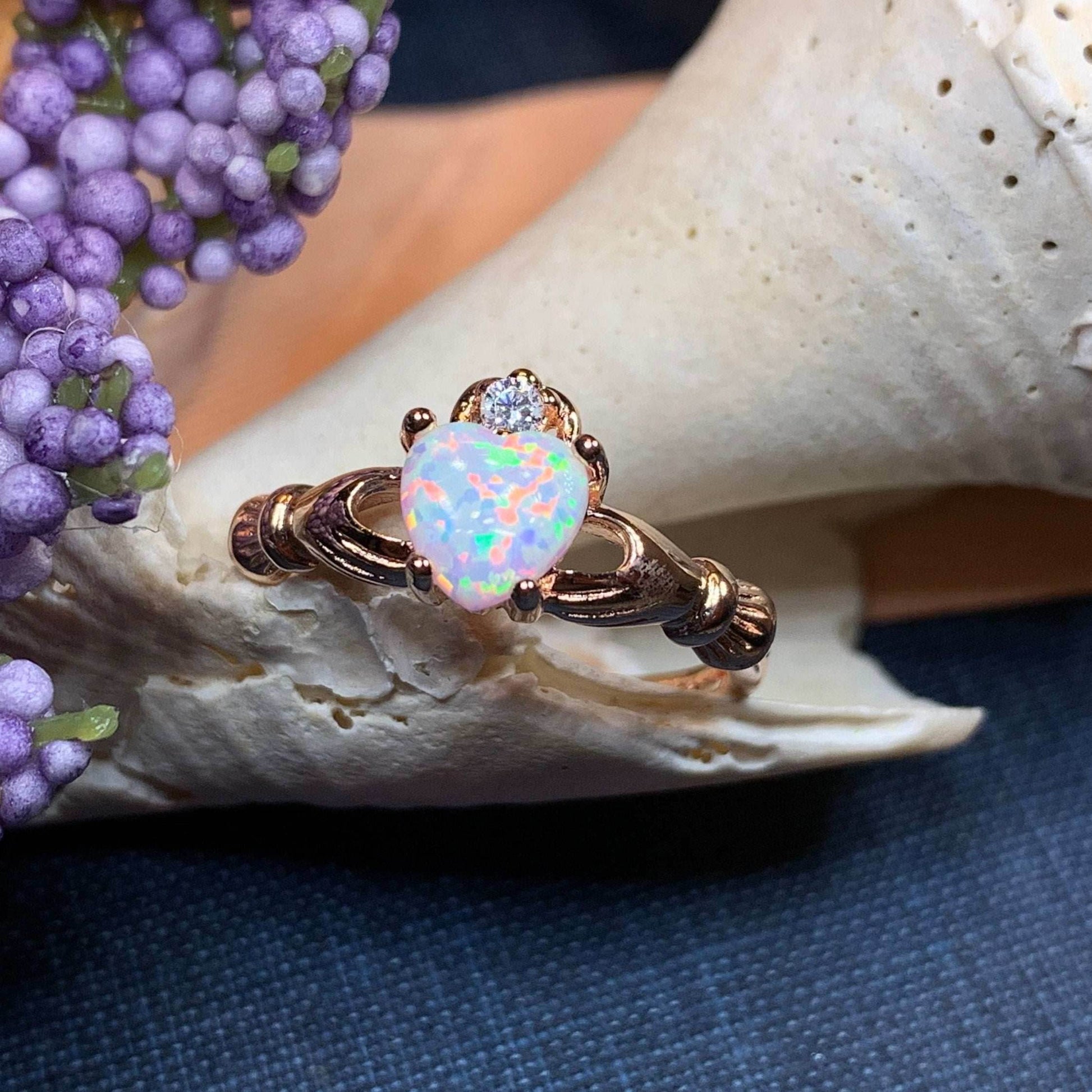 Raynette Claddagh Opal Ring - 4