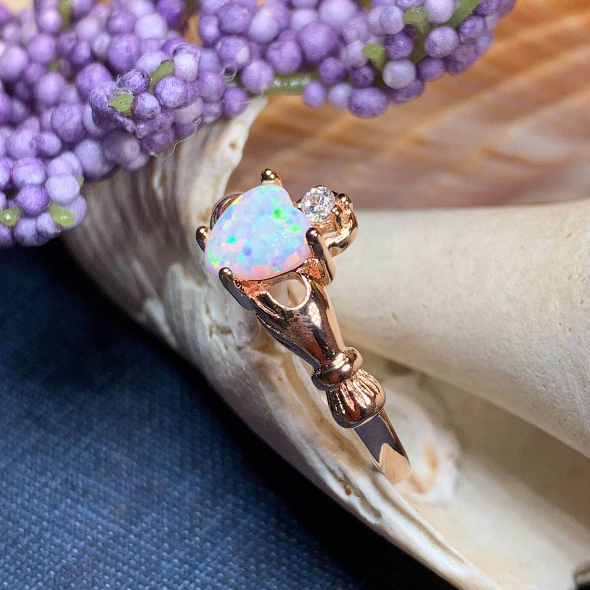 Raynette Claddagh Opal Ring - 4