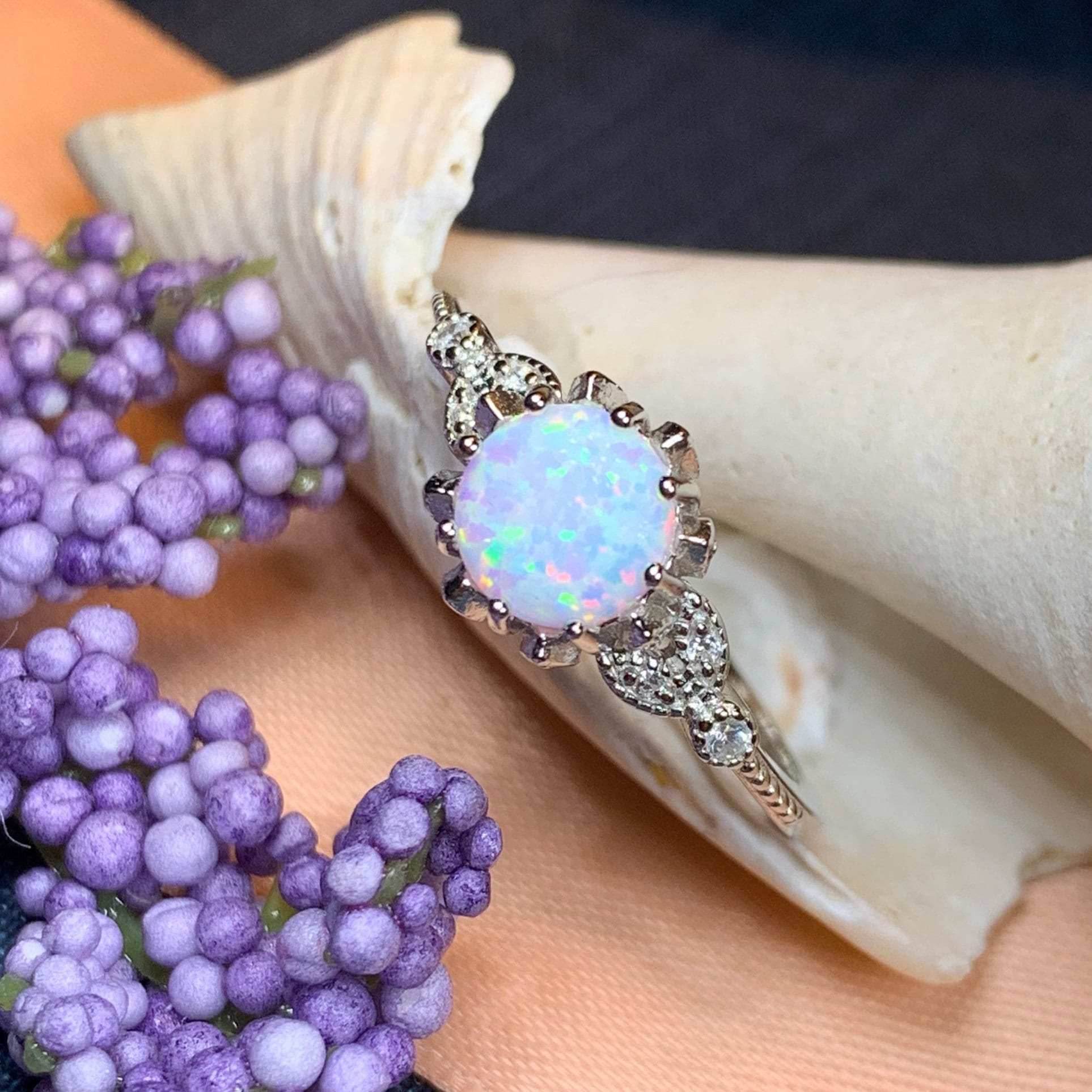 Vintage Opal Celtic Ring - 5