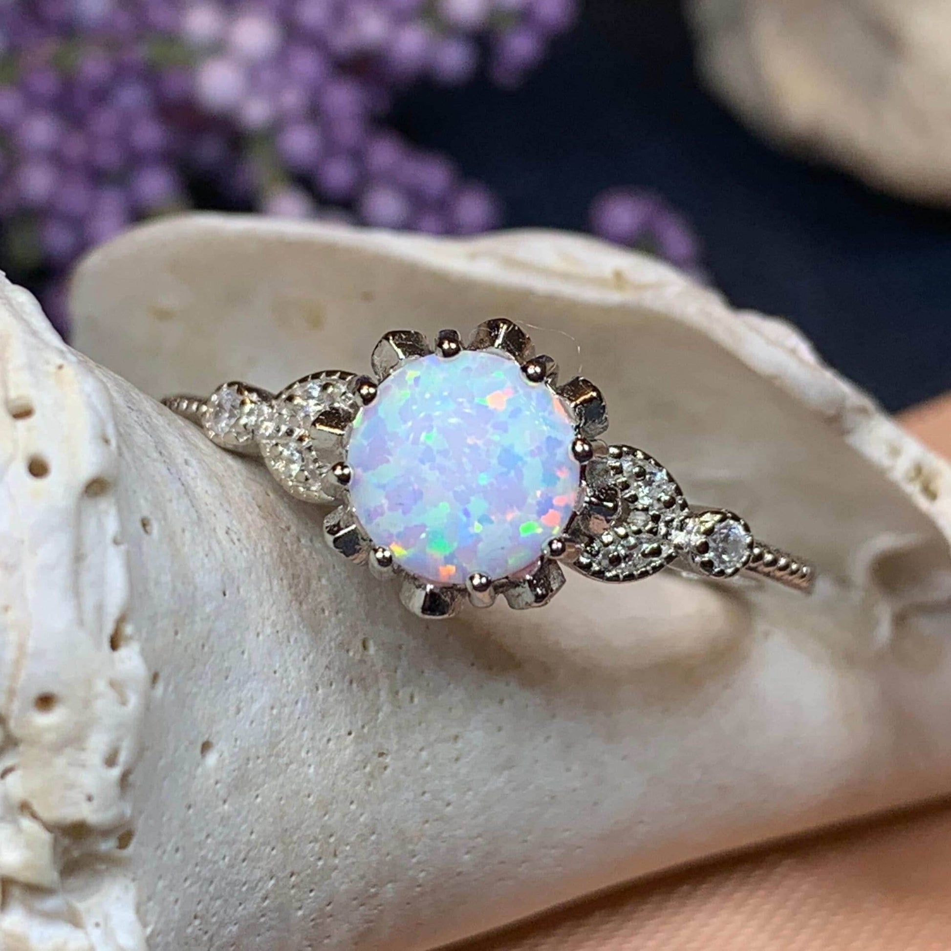 Vintage Opal Celtic Ring - 5