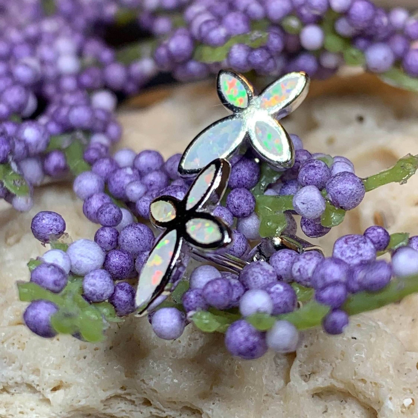 Opal Cross Earrings - 