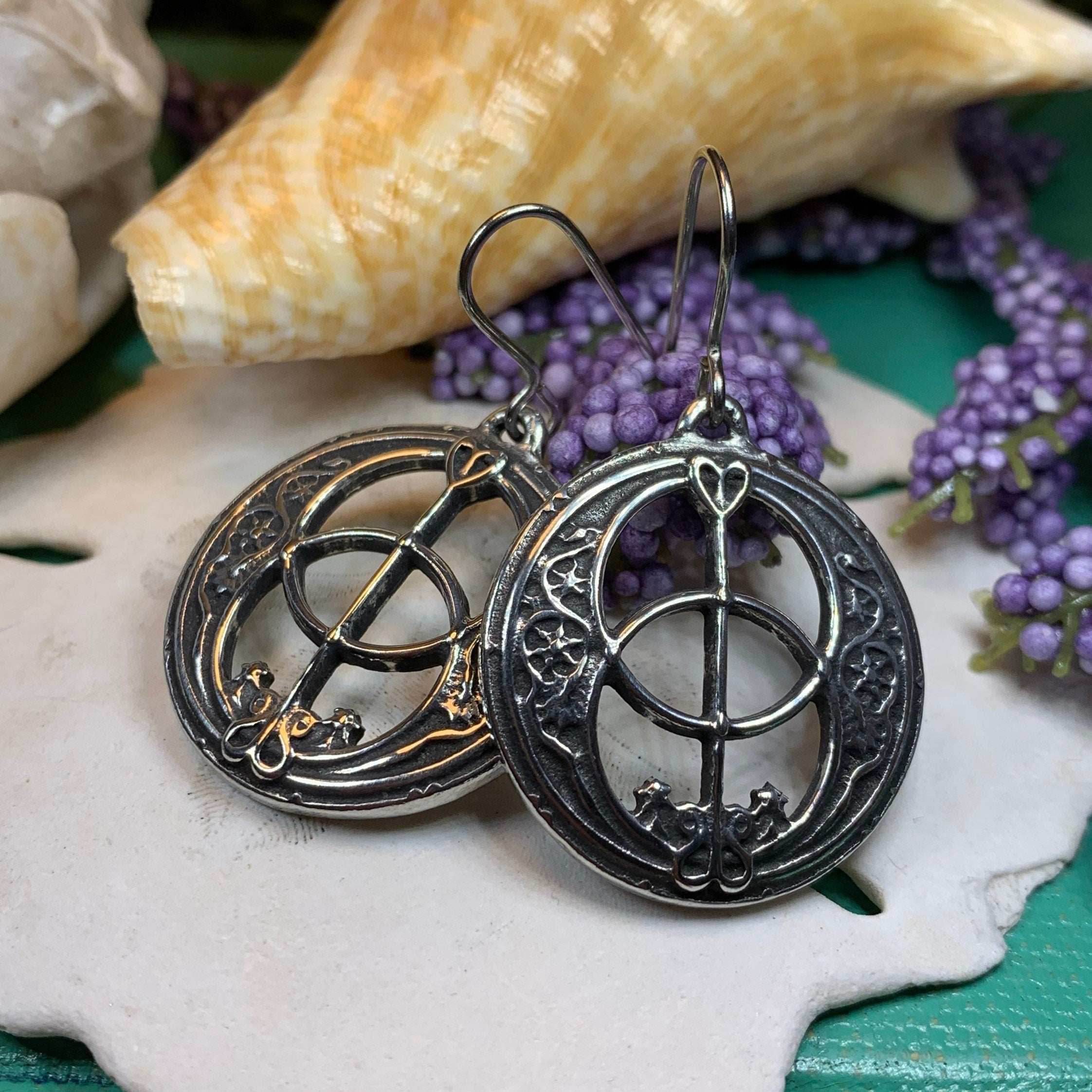 Pewter Chalice Well Earrings - 