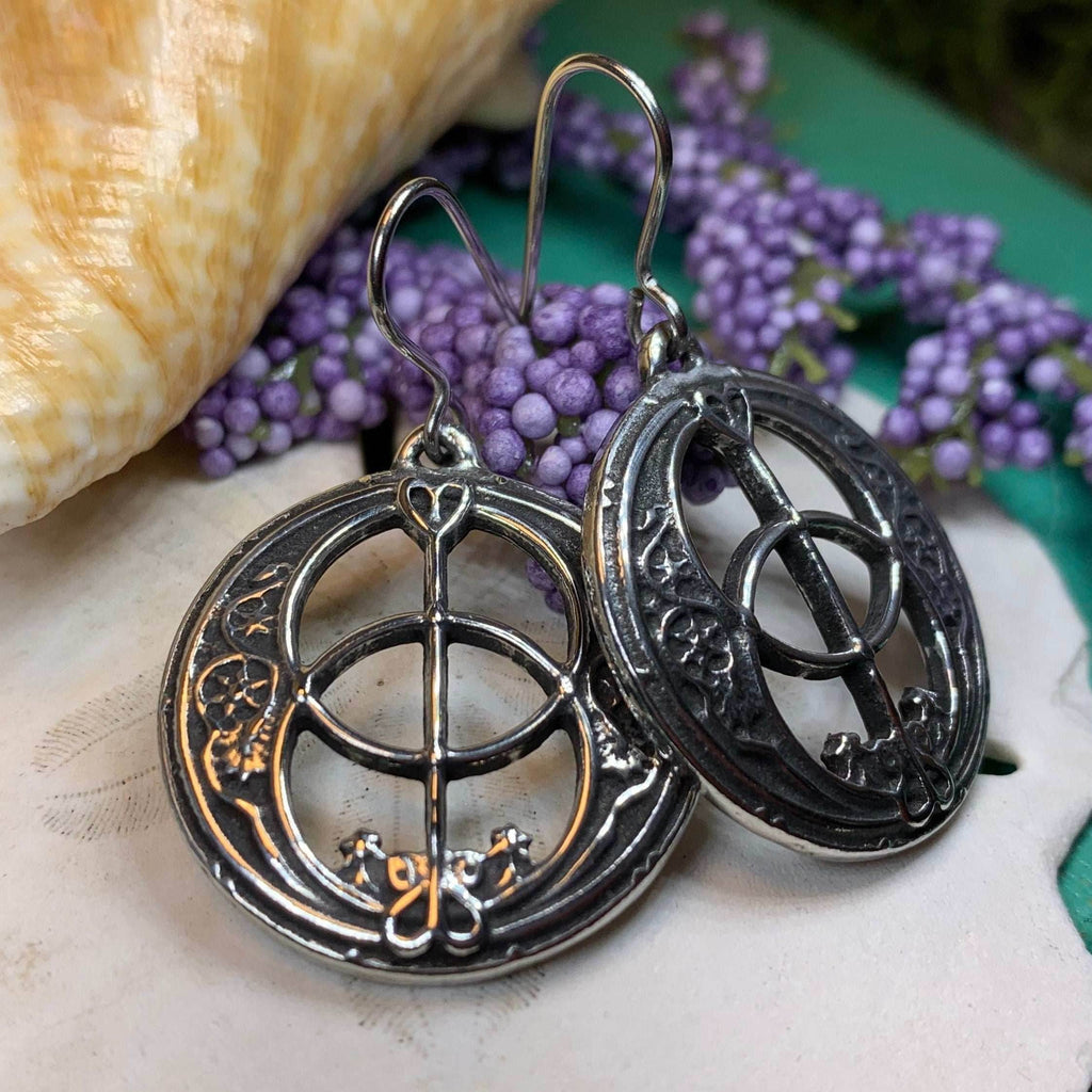 Pewter Chalice Well Earrings - 