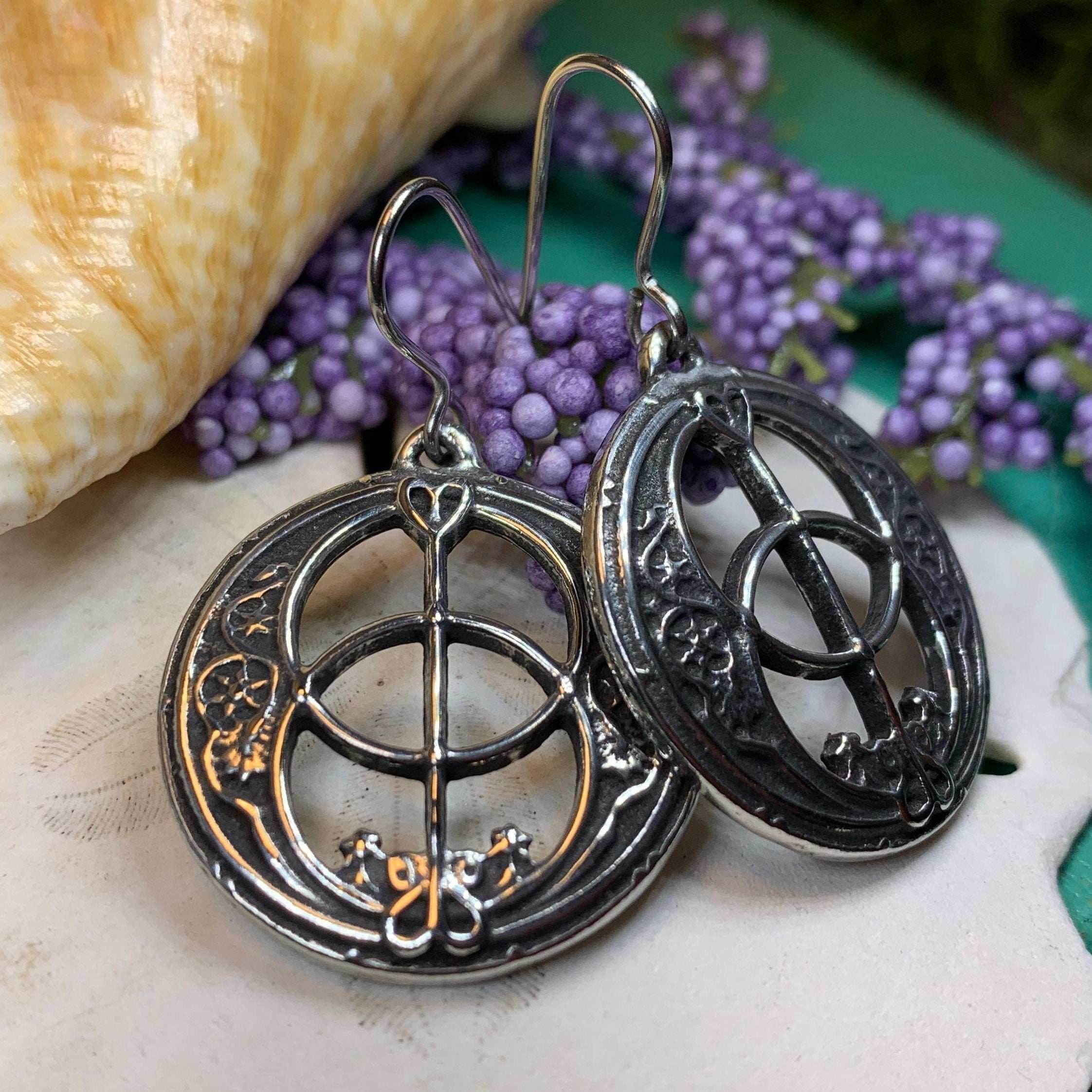 Pewter Chalice Well Earrings - 