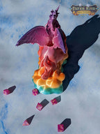 Alicorn & Unicorn 3D Printed Dice Tower- Fate's End Collection - Magical Dice Rolling Experience - Black / Alicorn (With Wings)