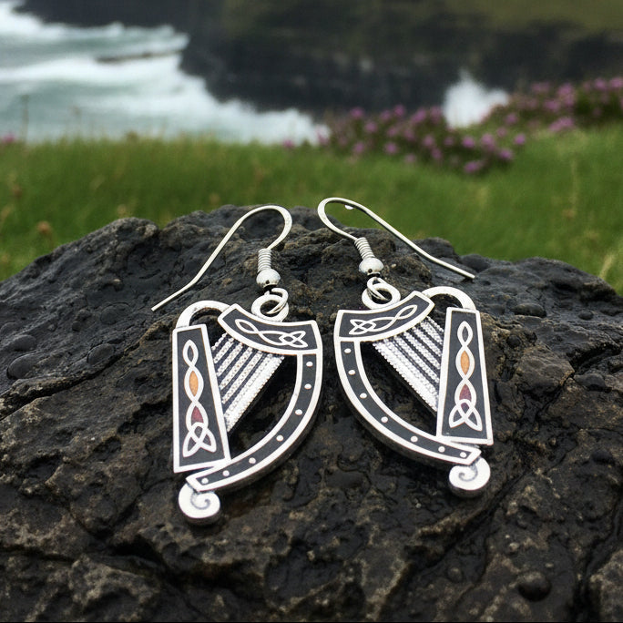 Celtic Harp Earrings