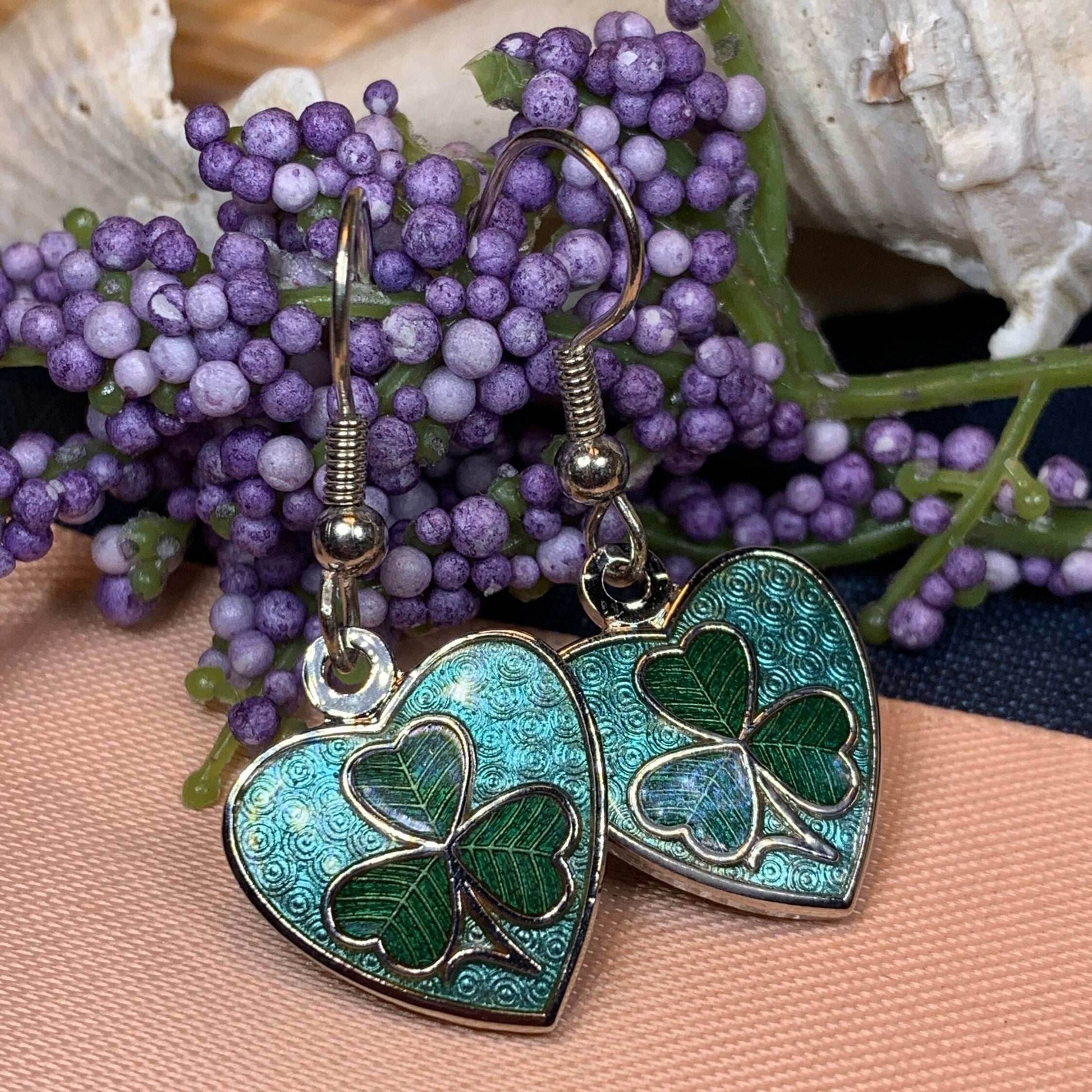 Shamrock Heart Earrings - 