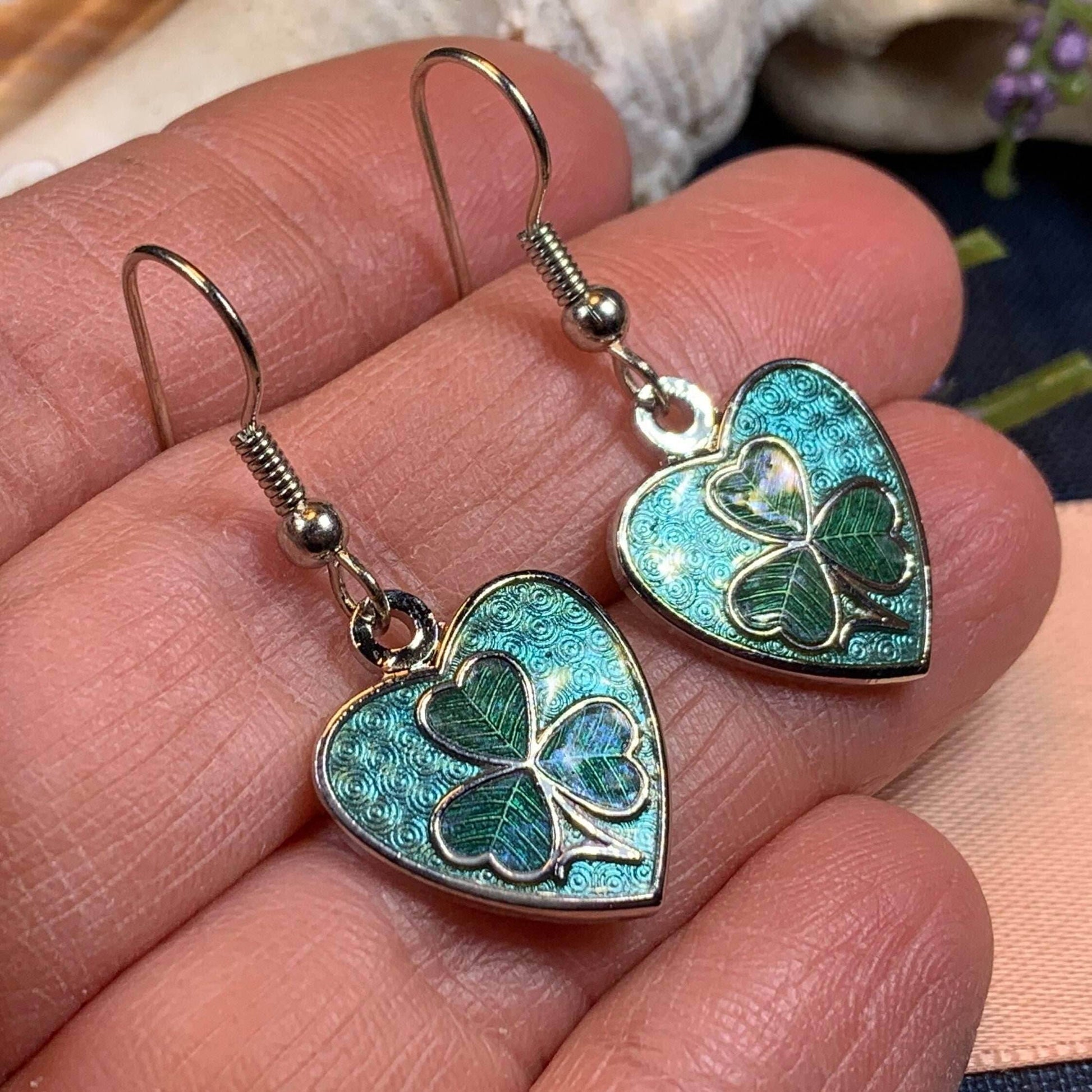 Shamrock Heart Earrings - 