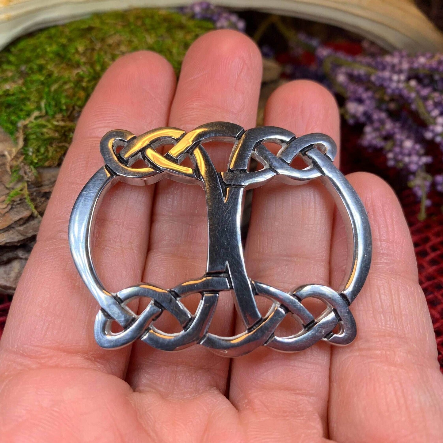 Celtic Knot Scarf Ring - 