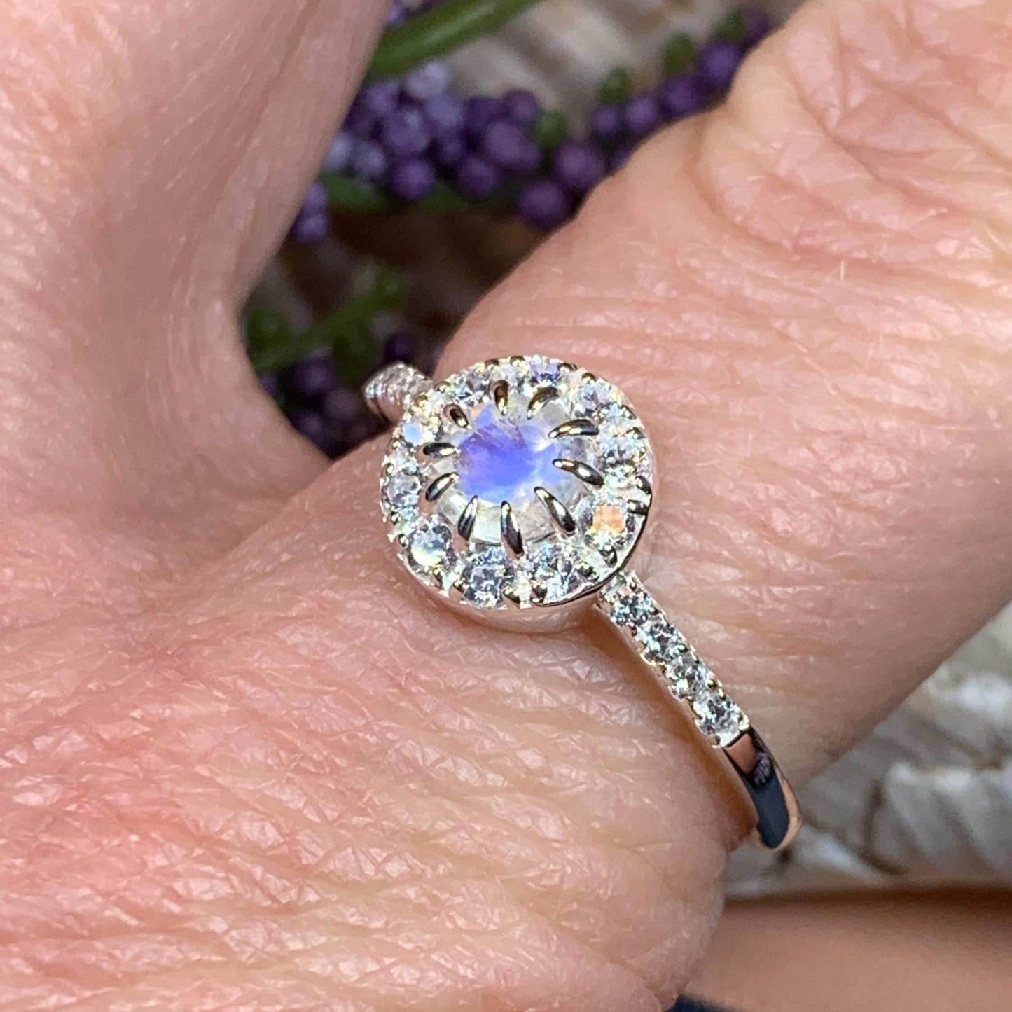 Vera Moonstone Solitaire Ring - 5