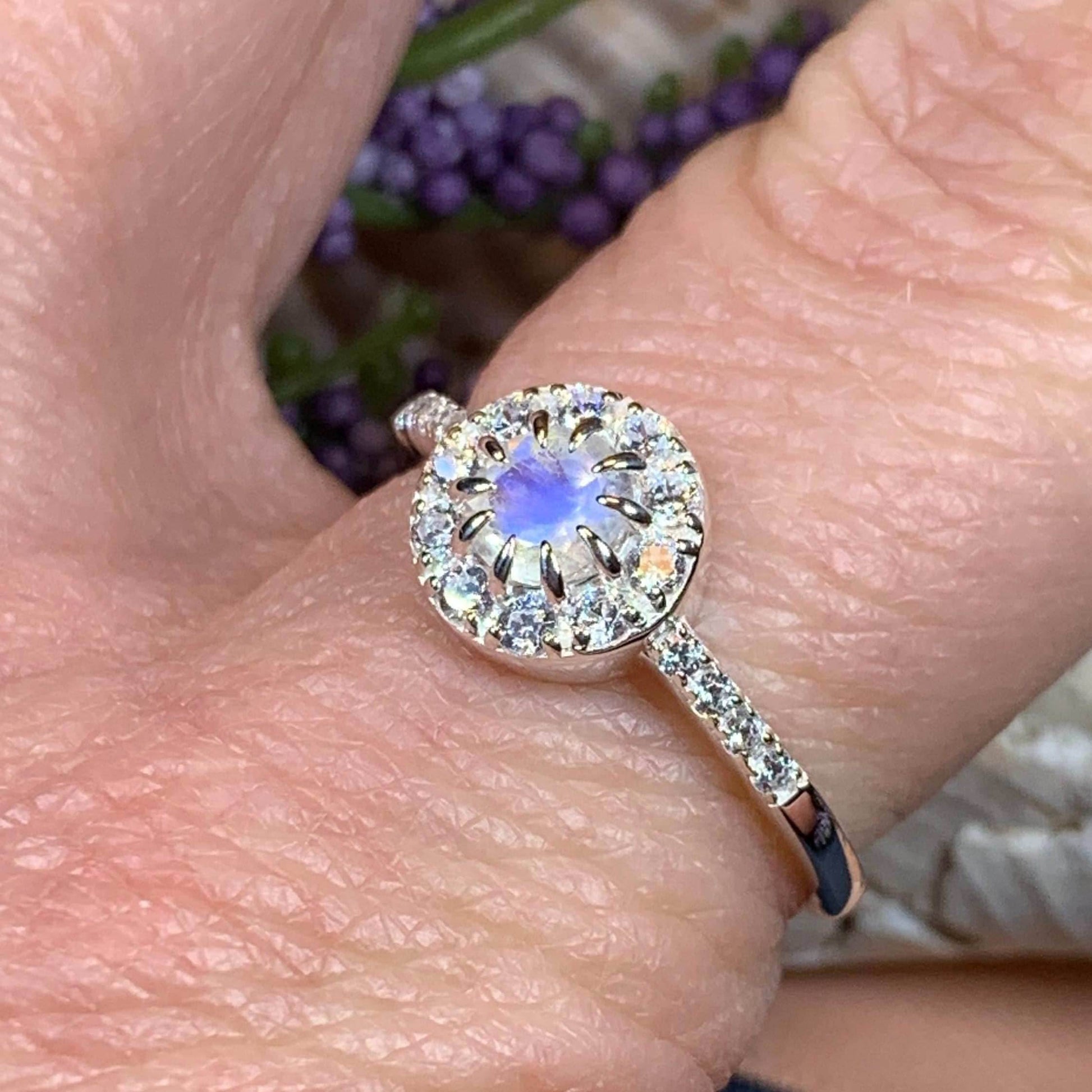 Vera Moonstone Solitaire Ring - 5