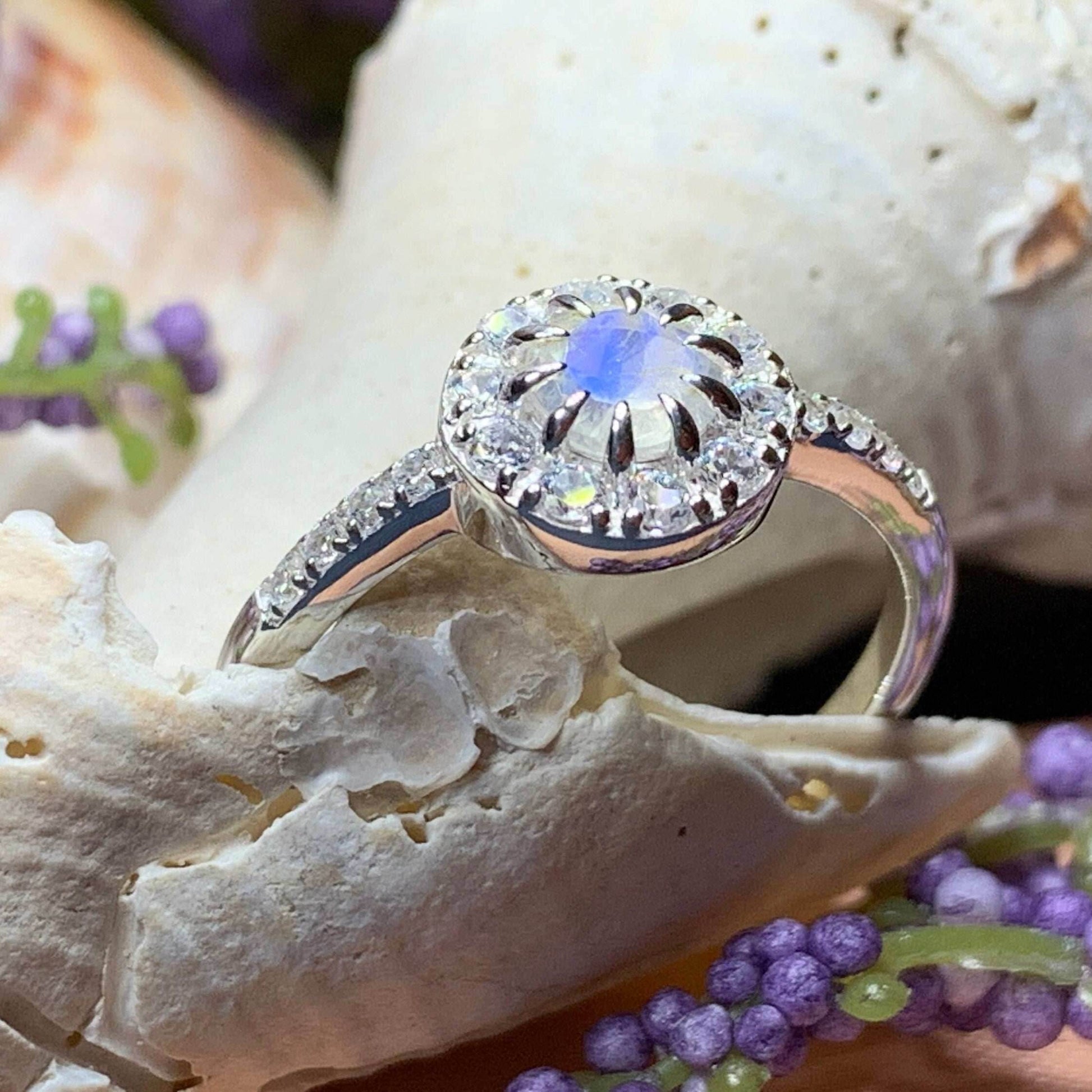 Vera Moonstone Solitaire Ring - 5