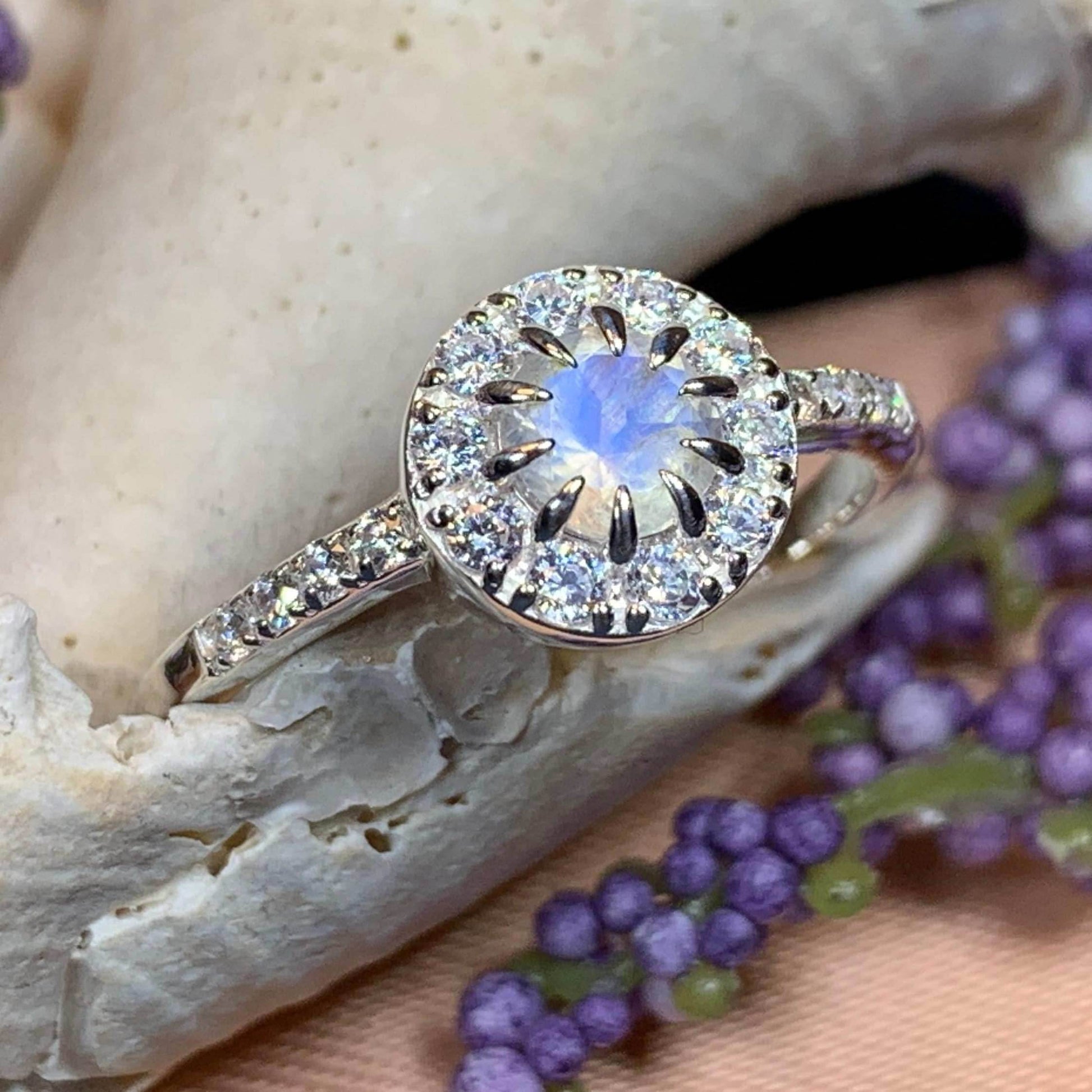 Vera Moonstone Solitaire Ring - 5