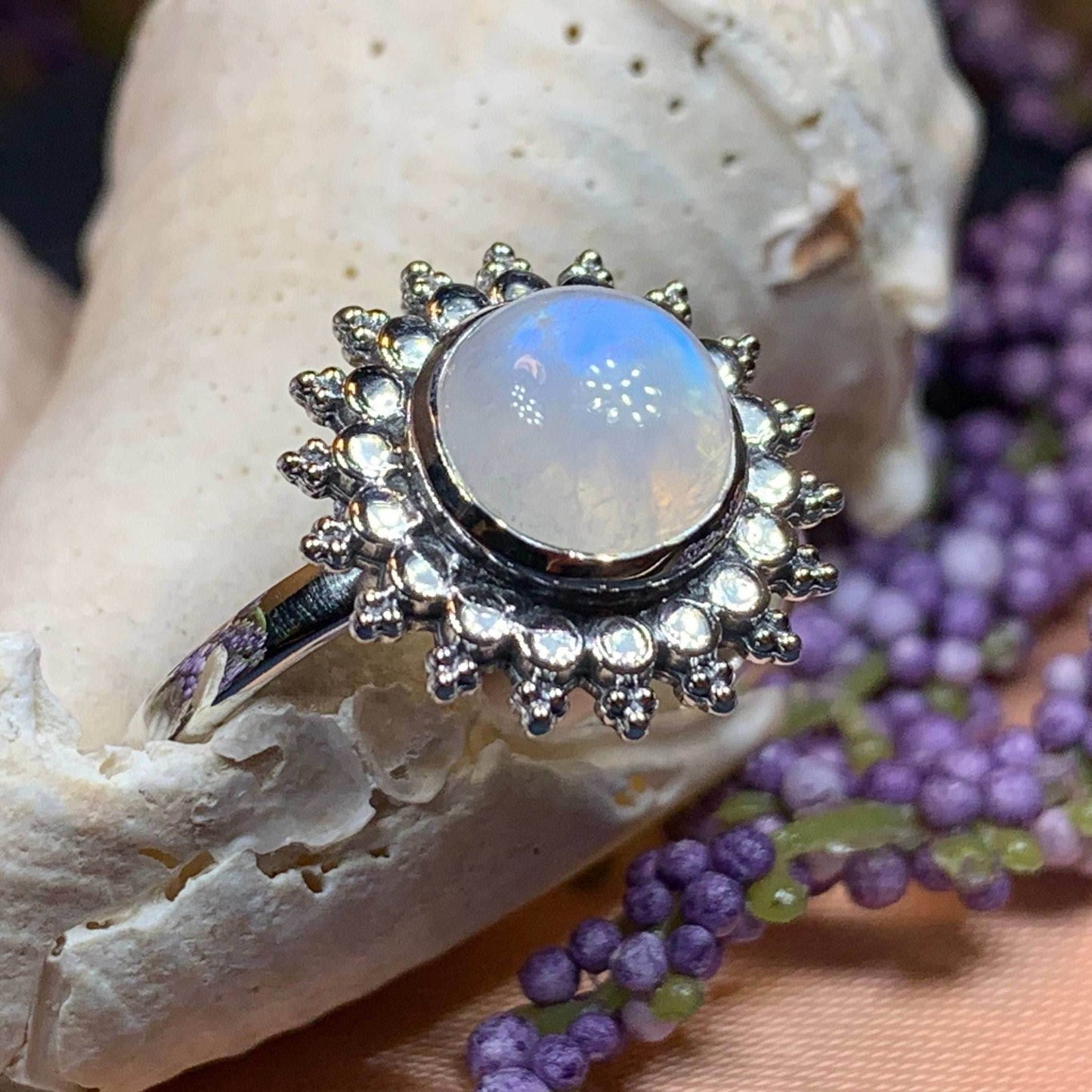 Sunyana Moonstone Sun Ring - 6