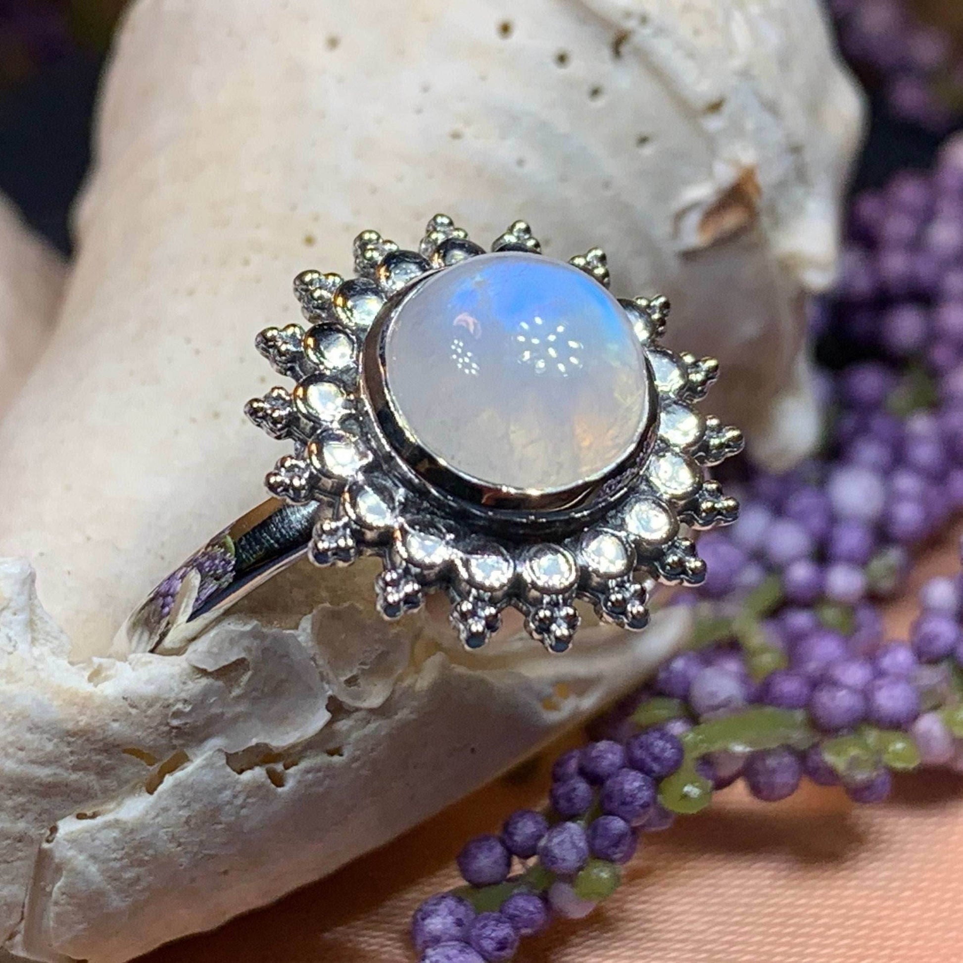 Sunyana Moonstone Sun Ring - 6