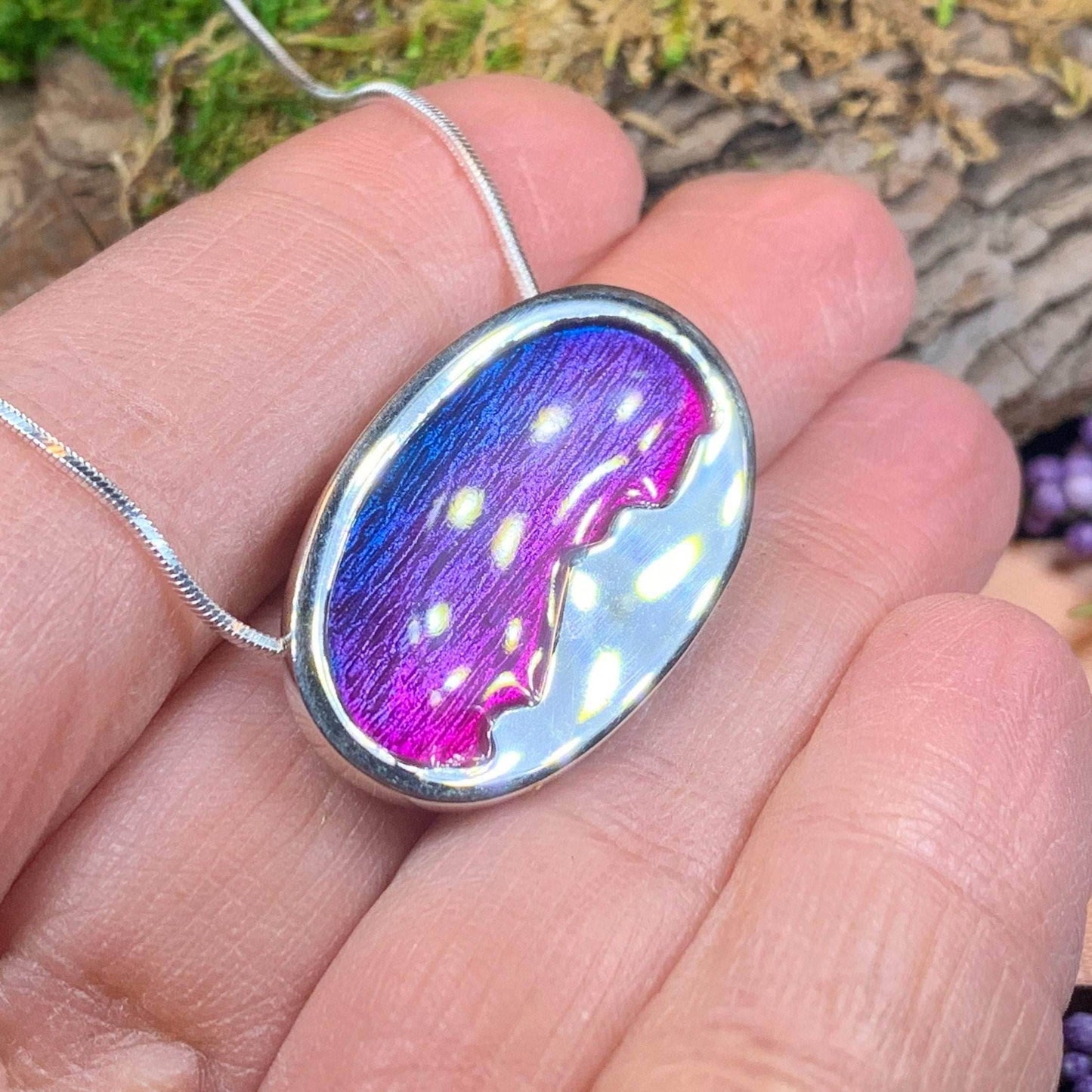 Purple Skies Northern Lights Necklace - 18