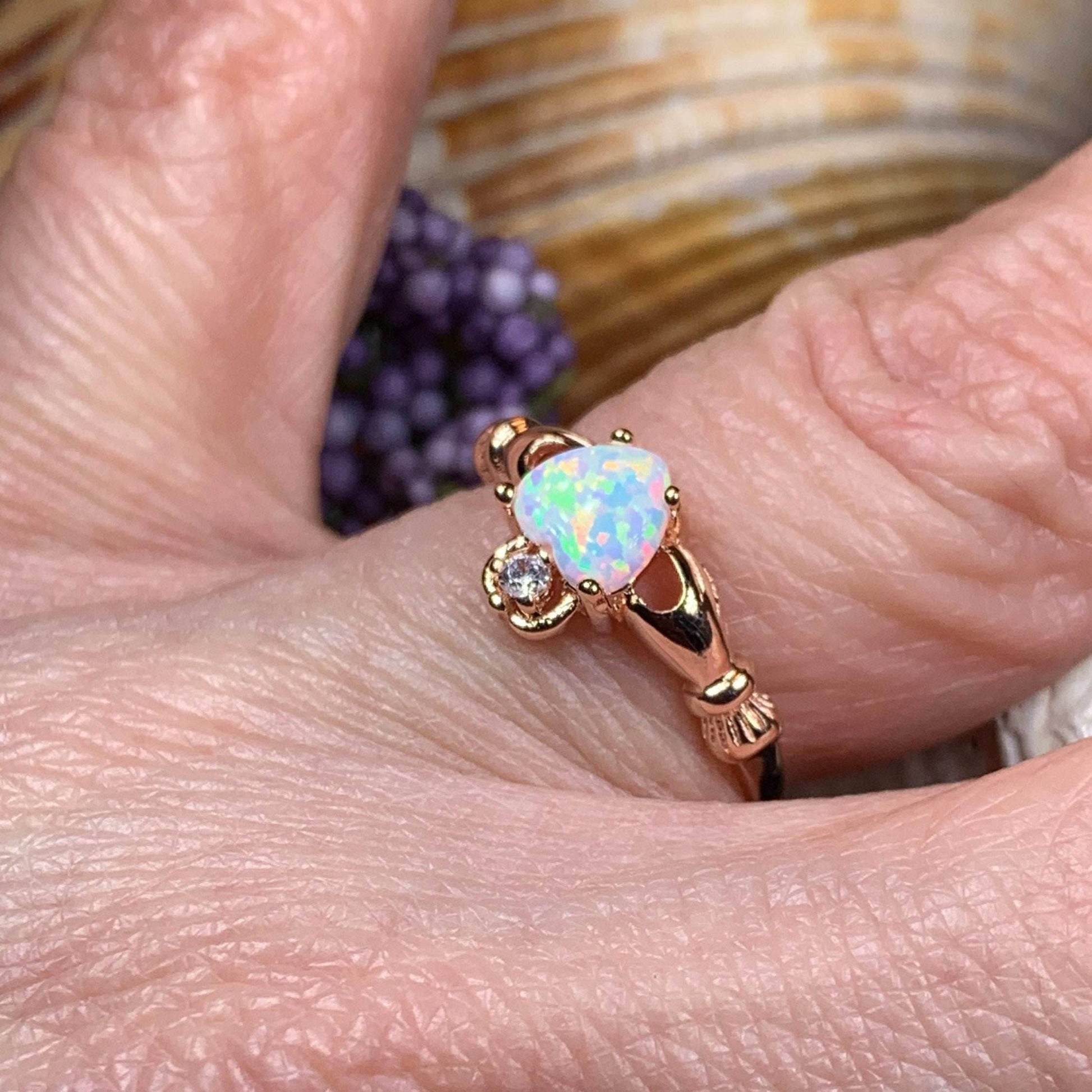 Raynette Claddagh Opal Ring - 4