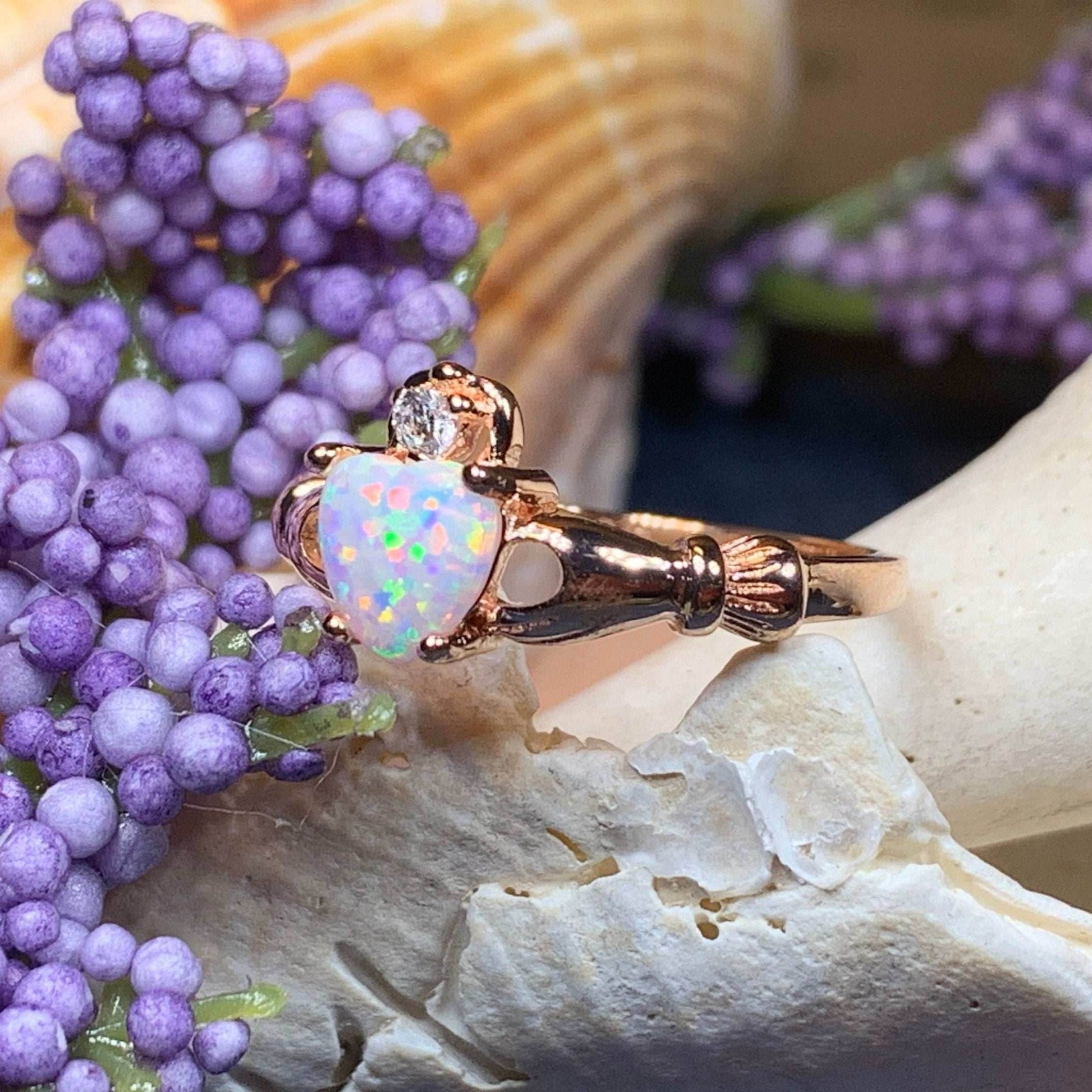 Raynette Claddagh Opal Ring - 4