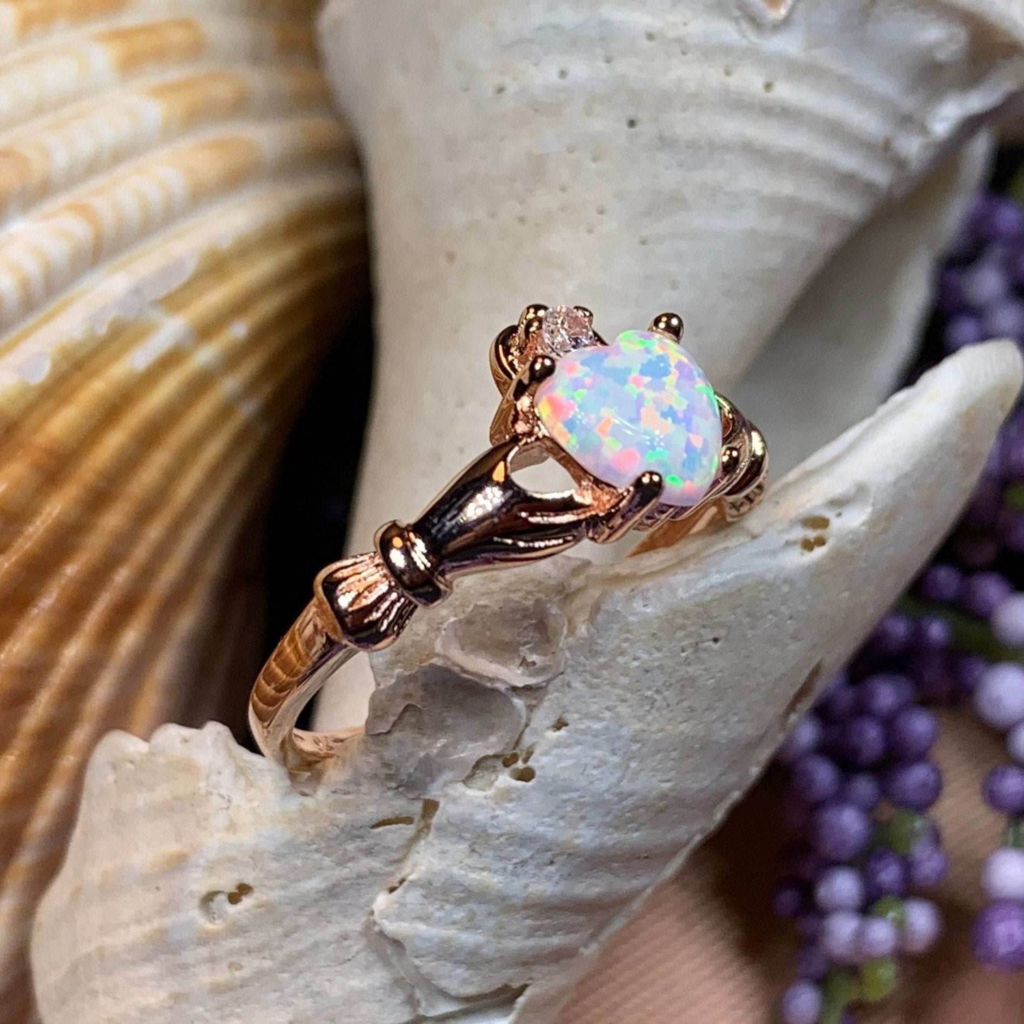 Raynette Claddagh Opal Ring - 4
